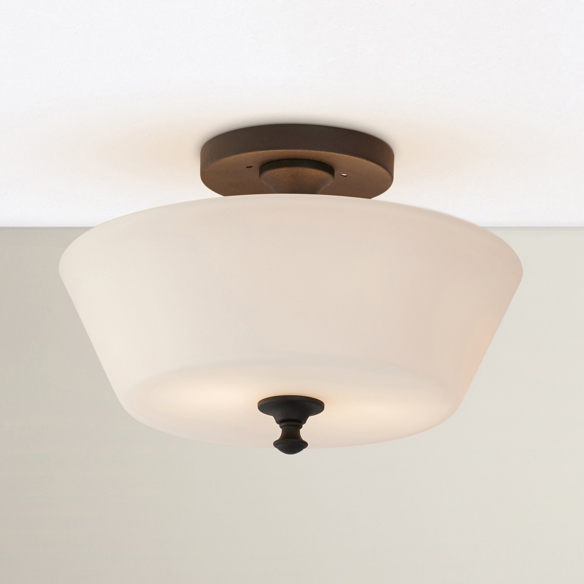 Lark Manor Maiwenn 2 Light Semi-Flush Mount & Reviews | Wayfair