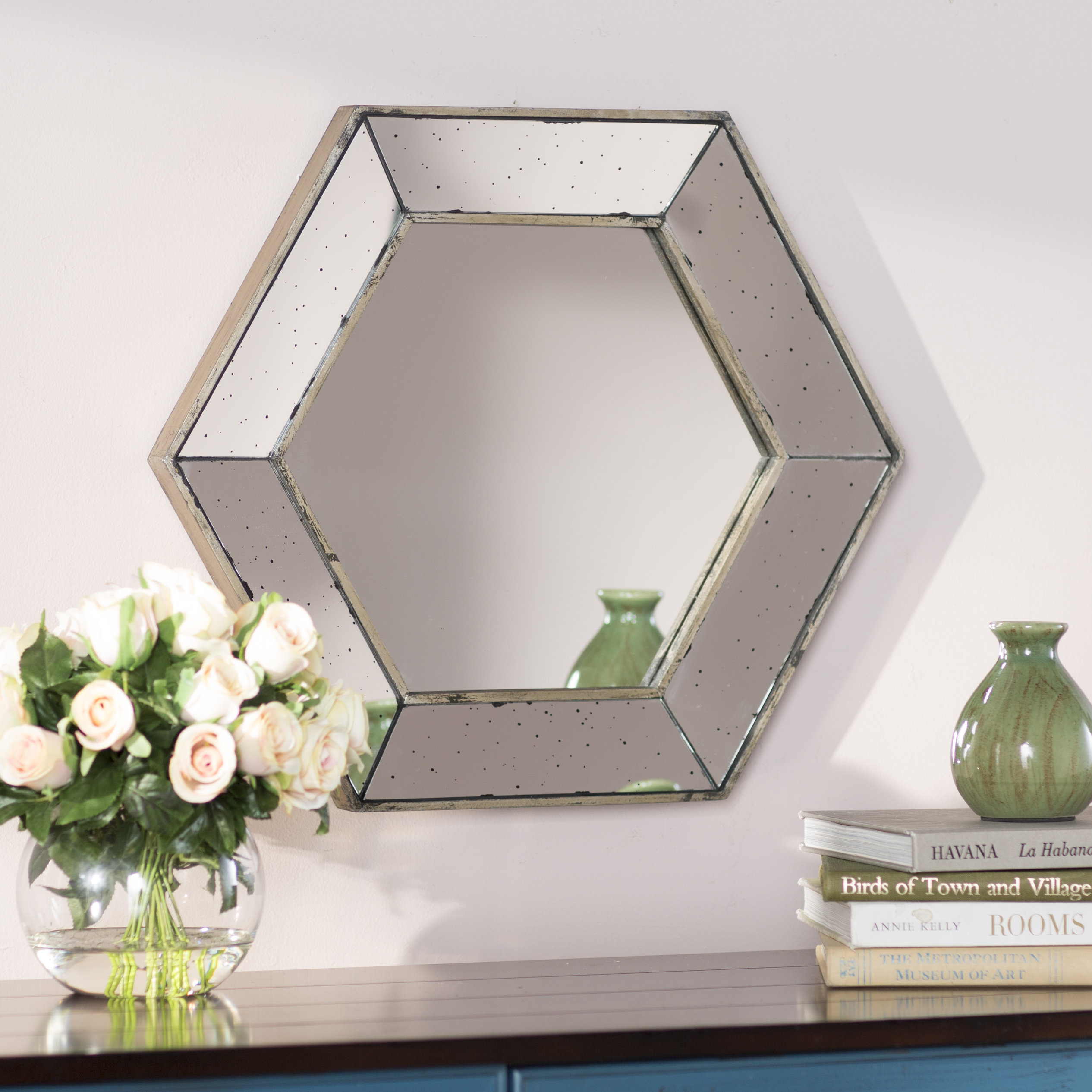 Lark Manor Gia Hexagon Wall Mirror & Reviews Wayfair