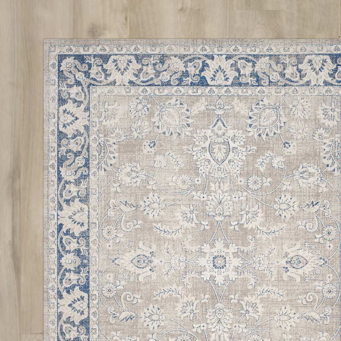 Lark Manor Palaiseur Taupe/Blue Area Rug & Reviews Wayfair