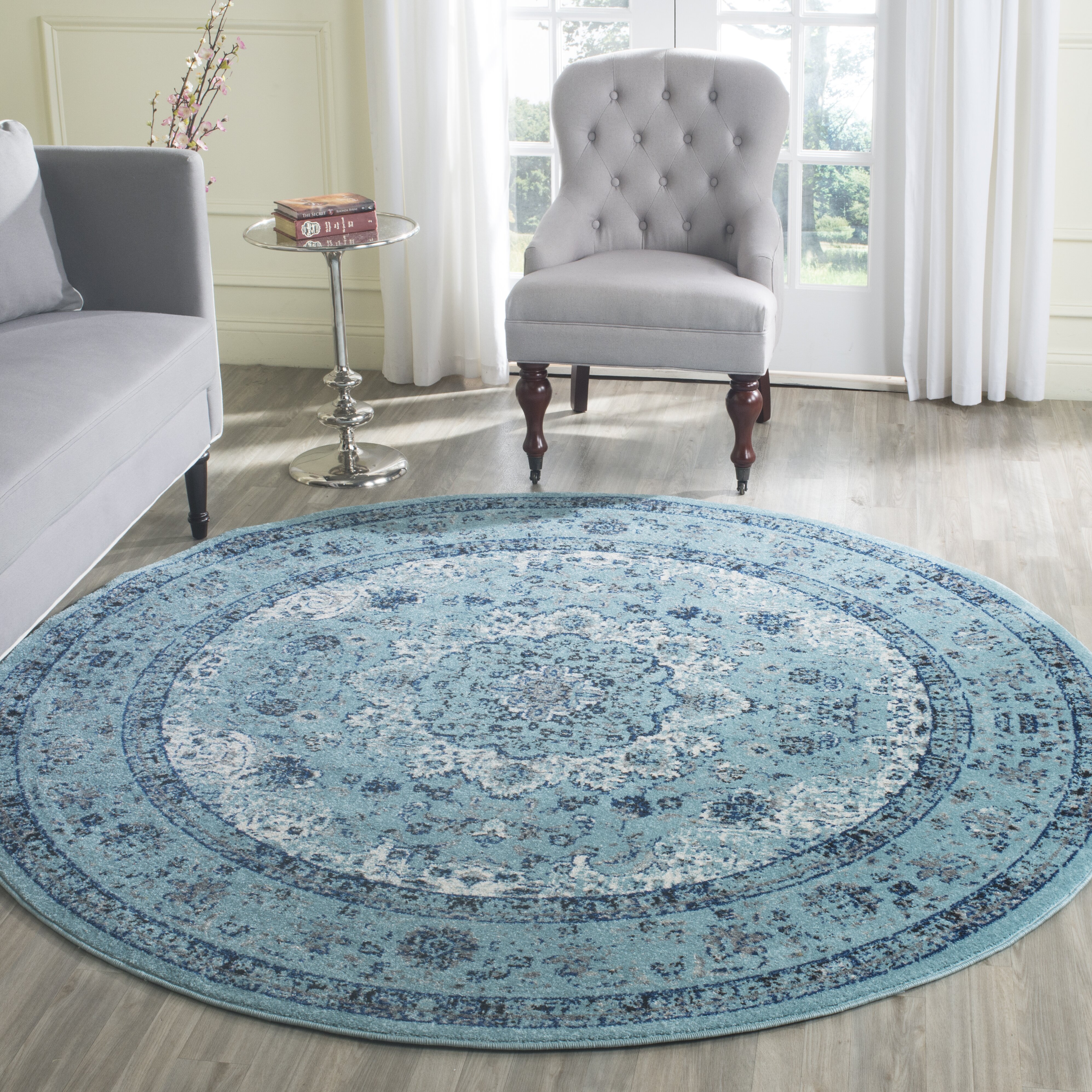 Lark Manor Light Blue Area Rug & Reviews | Wayfair