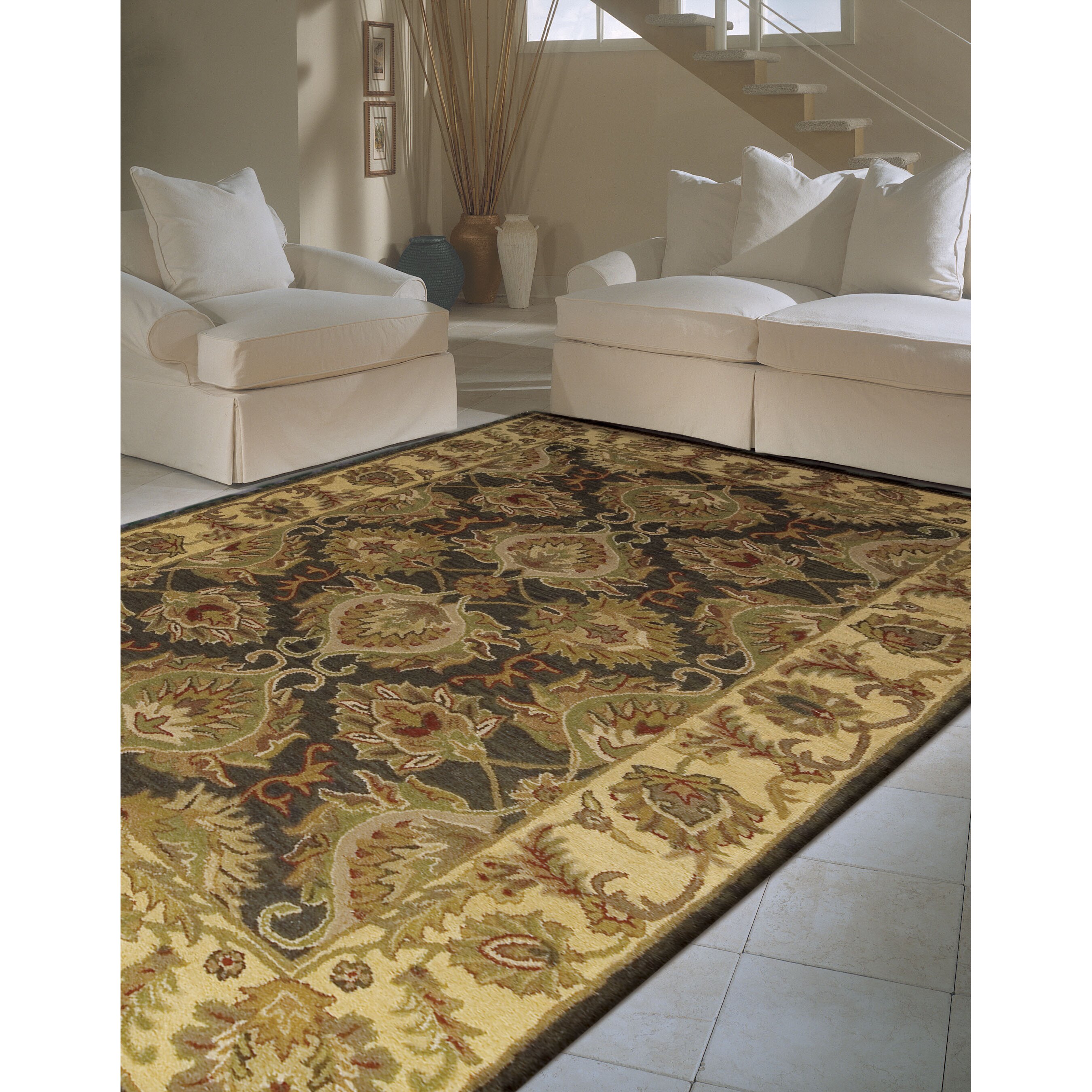 Nourison India House Green Area Rug | Wayfair