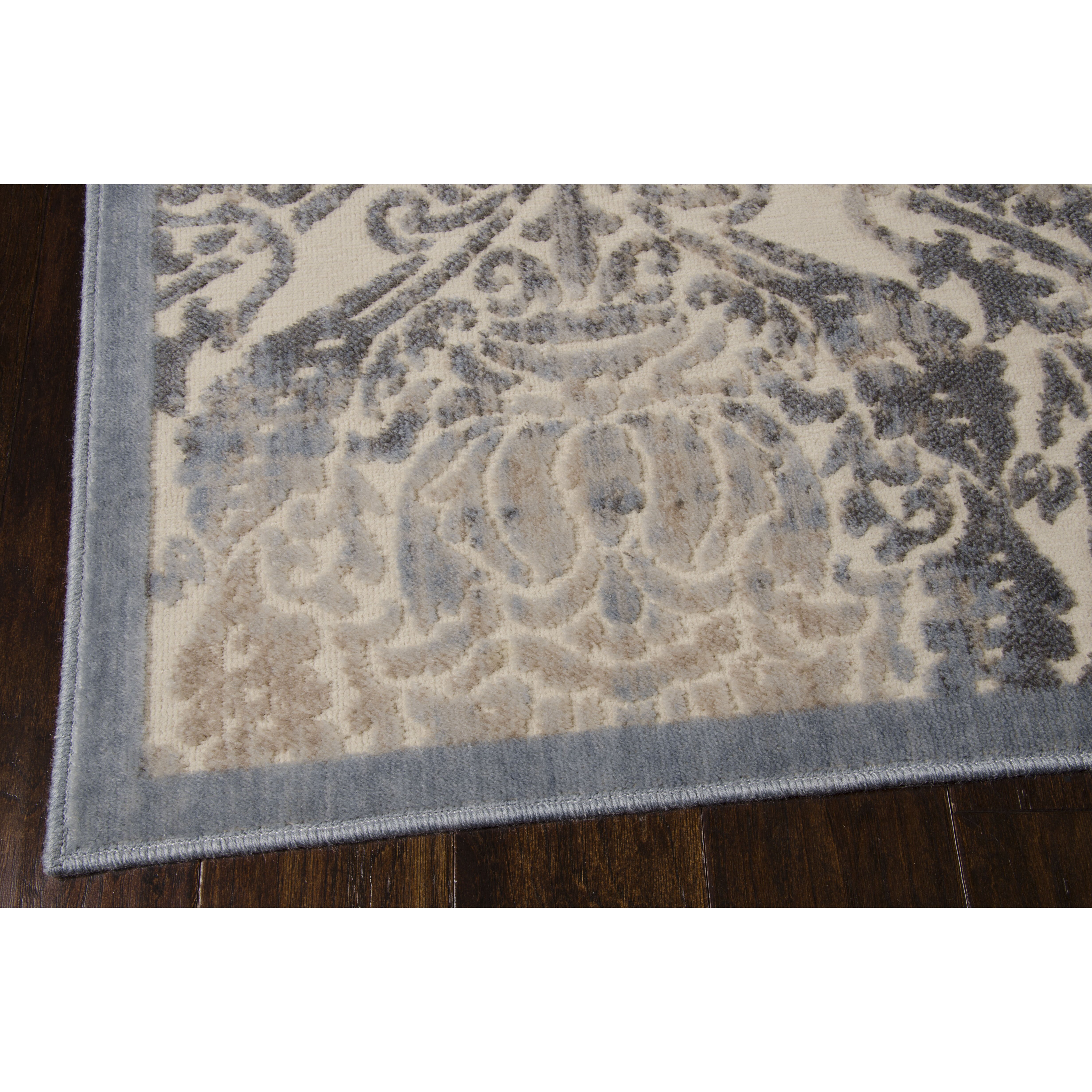 Nourison Graphic Illusion Sky Blue/Ivory Area Rug & Reviews | Wayfair