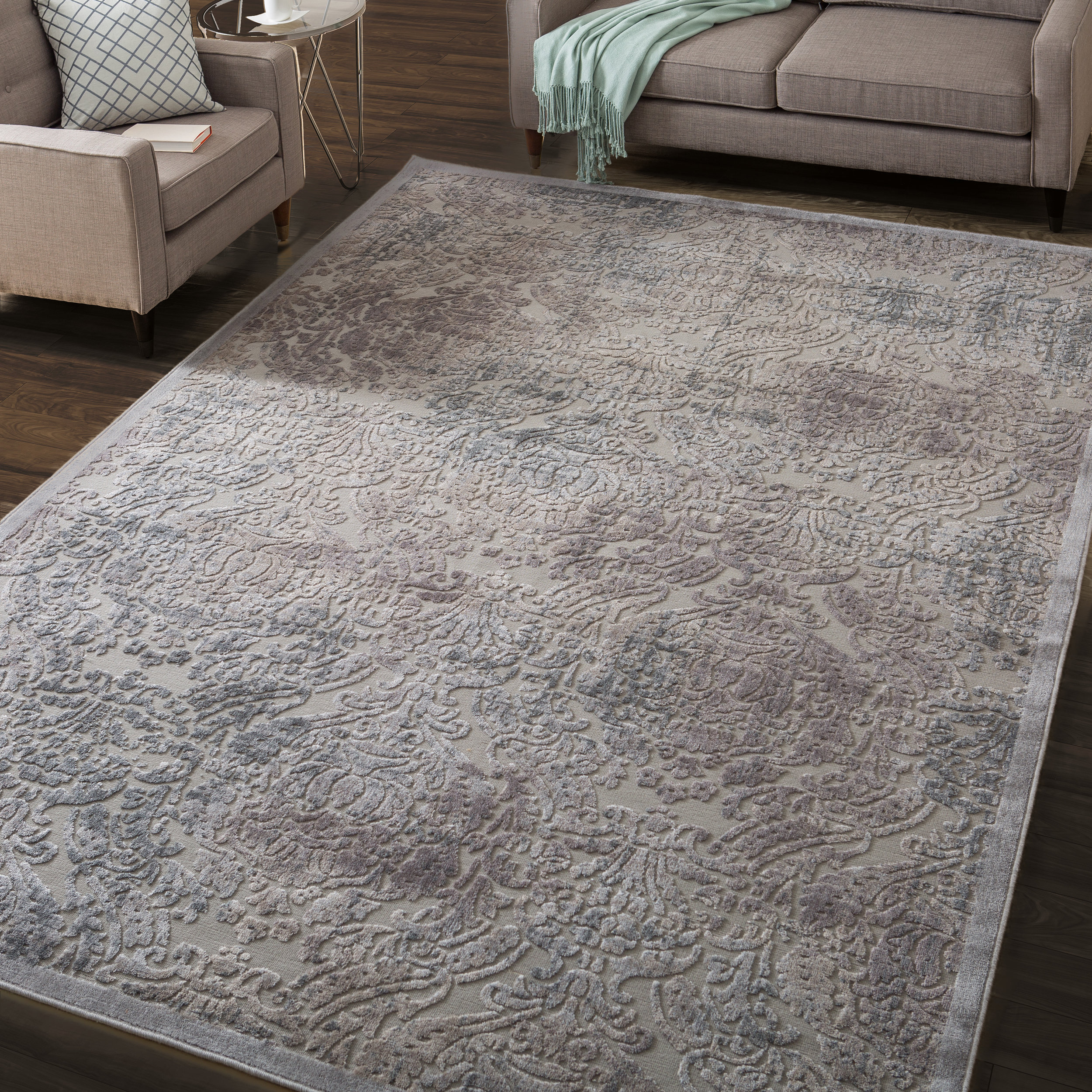 Nourison Graphic Illusions Gray Geometric Area Rug & Reviews Wayfair