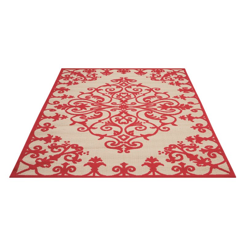 Nourison Aloha Red Indoor/Outdoor Area Rug & Reviews | Wayfair