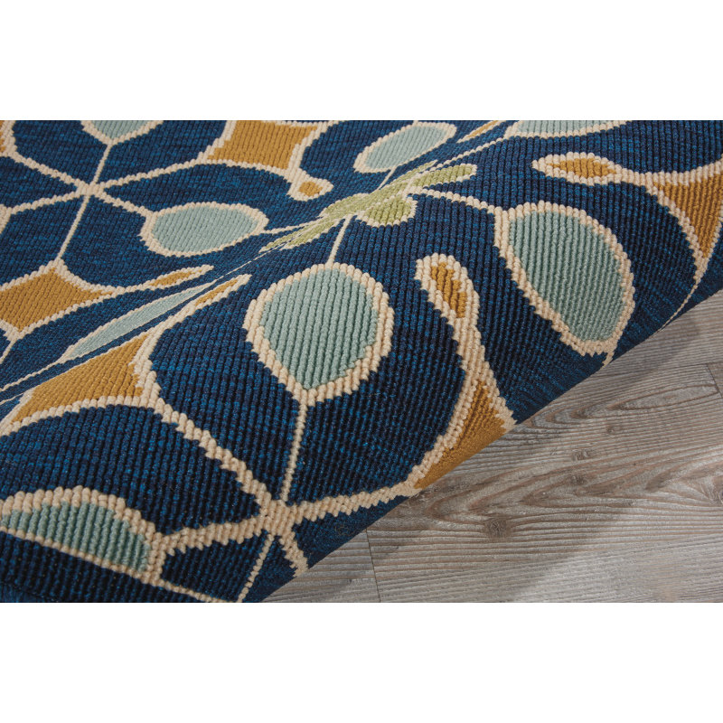 Nourison Caribbean Navy Indoor/Outdoor Area Rug & Reviews Wayfair