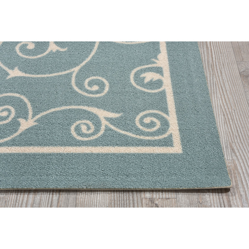 Nourison Home & Garden Light Blue Indoor/Outdoor Area Rug & Reviews