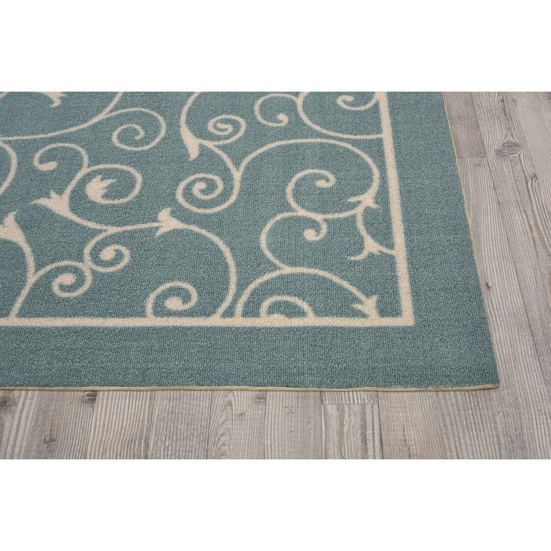 Nourison Home & Garden Light Blue Indoor/Outdoor Area Rug & Reviews