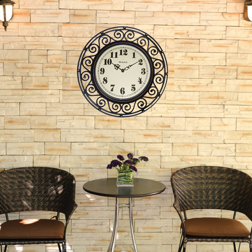 Westclox 12" Wrought Iron Detailed Wall Clock & Reviews Wayfair