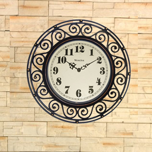 Westclox 12" Wrought Iron Detailed Wall Clock & Reviews Wayfair