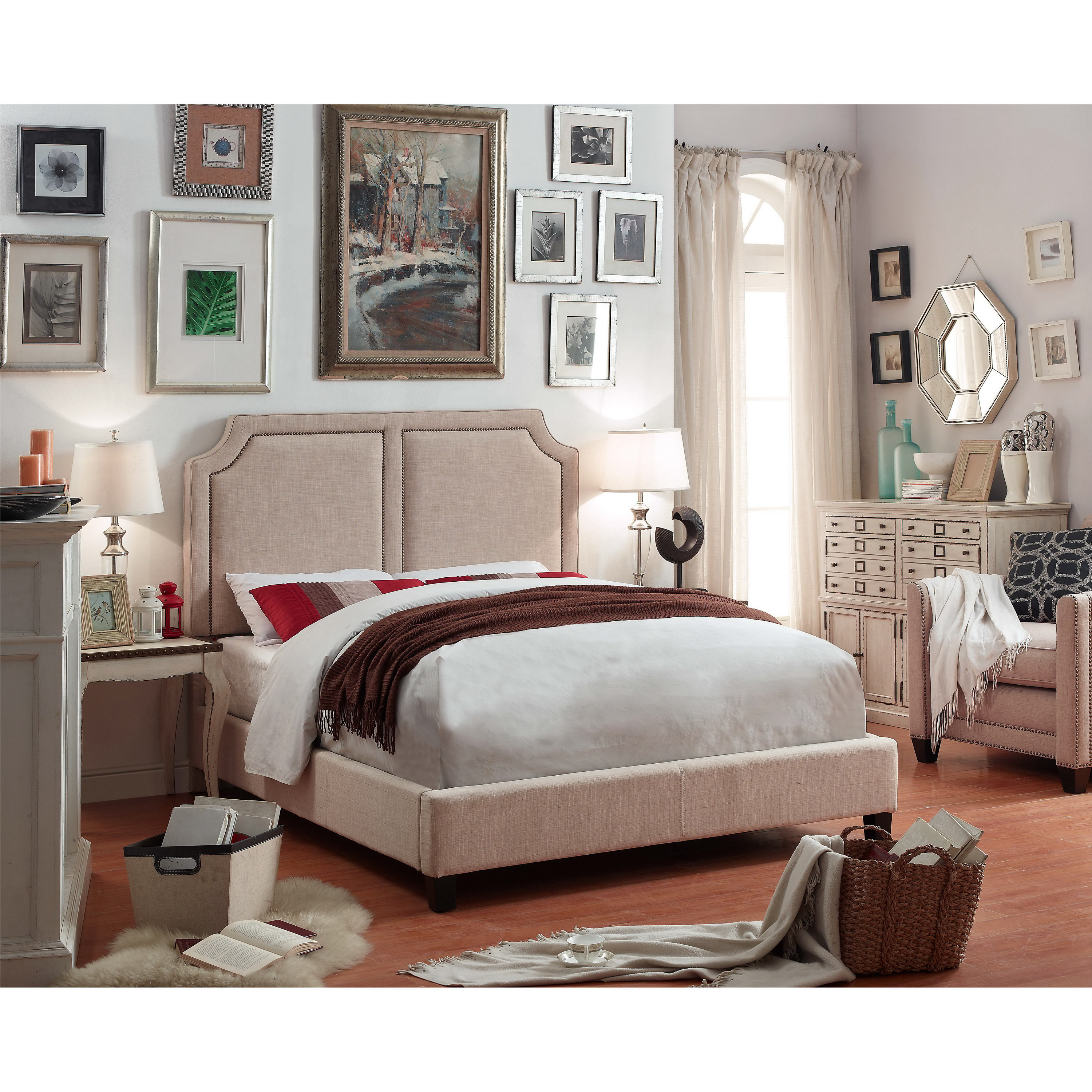 Mulhouse Furniture Sanibel Queen Upholstered Panel Bed & Reviews Wayfair