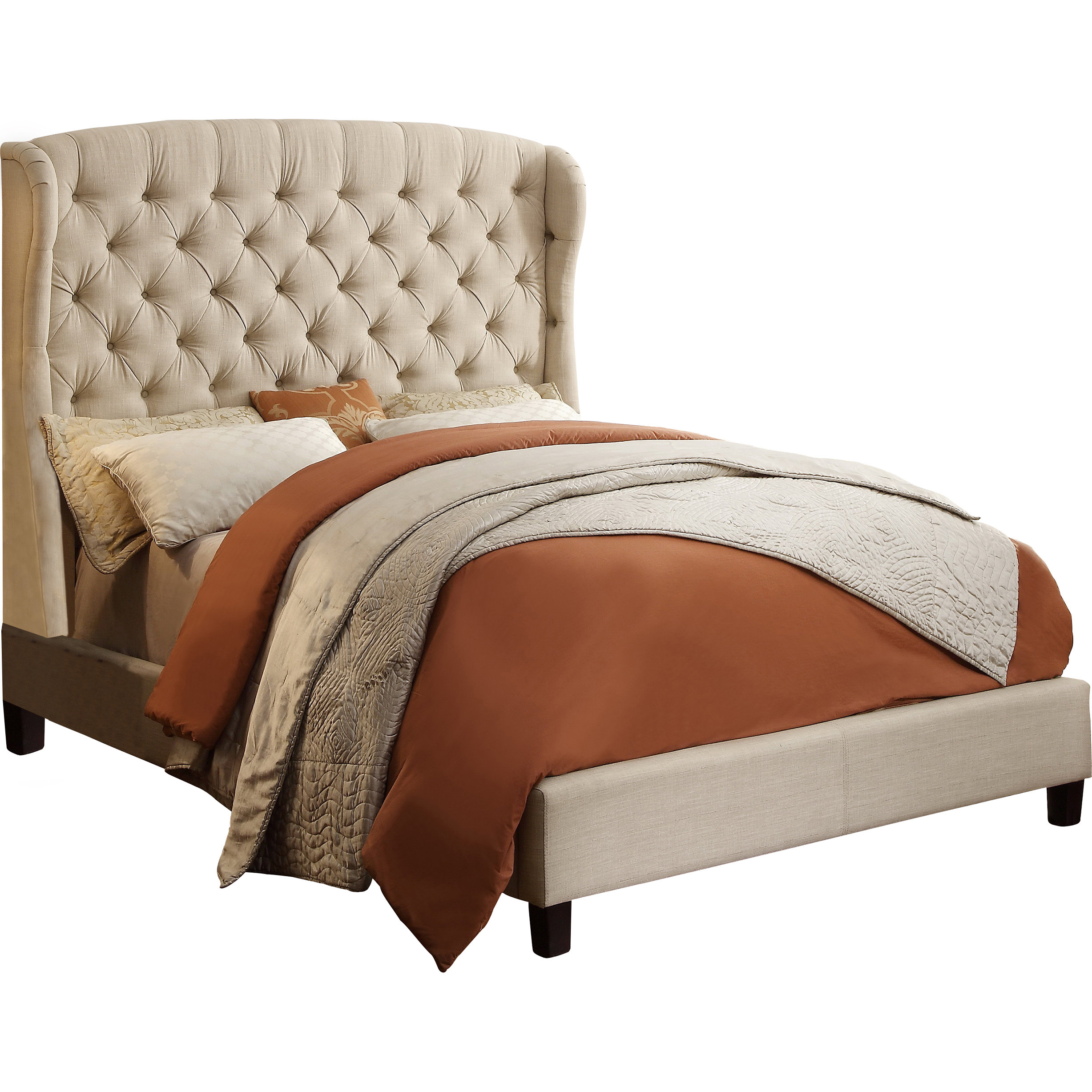 Mulhouse Furniture Felisa Queen Upholstered Platform Bed & Reviews