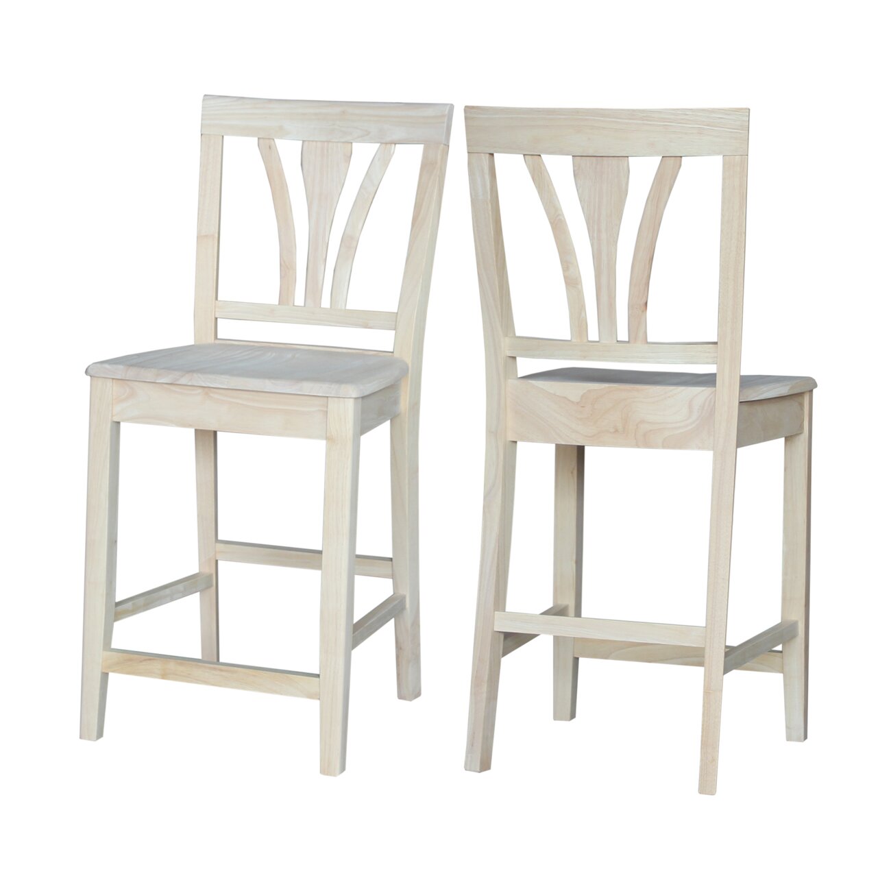 International Concepts Unfinished 24 Bar Stool Reviews Wayfair   Unfinished 24 Bar Stool S 9182 