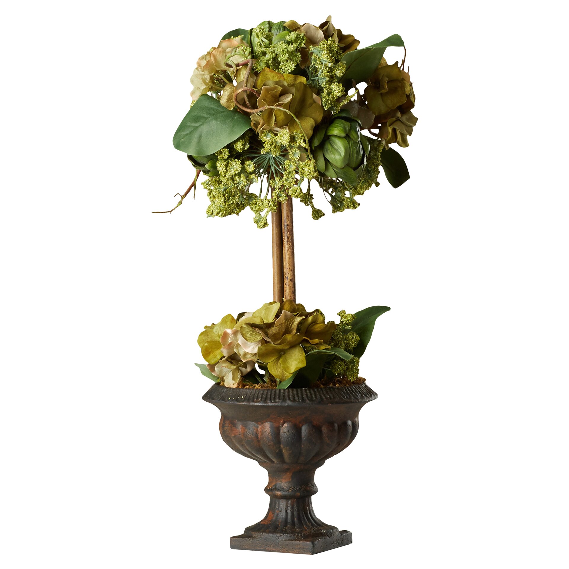 August Grove Artichoke Flower Arrangement Topiary in Urn & Reviews | Wayfair