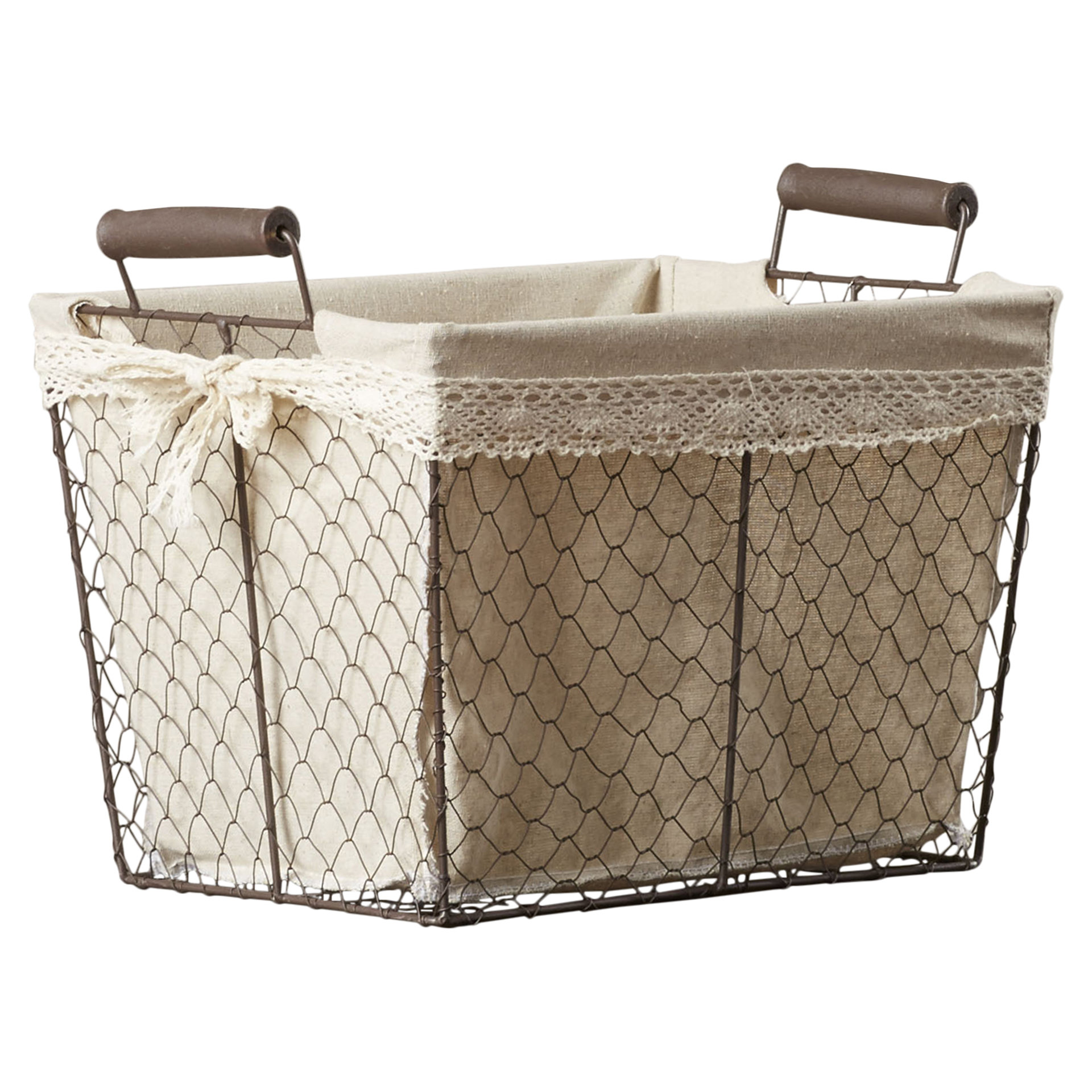 August Grove 3 Piece Rectangular Lined Wire Storage Basket Set & Reviews Wayfair.ca