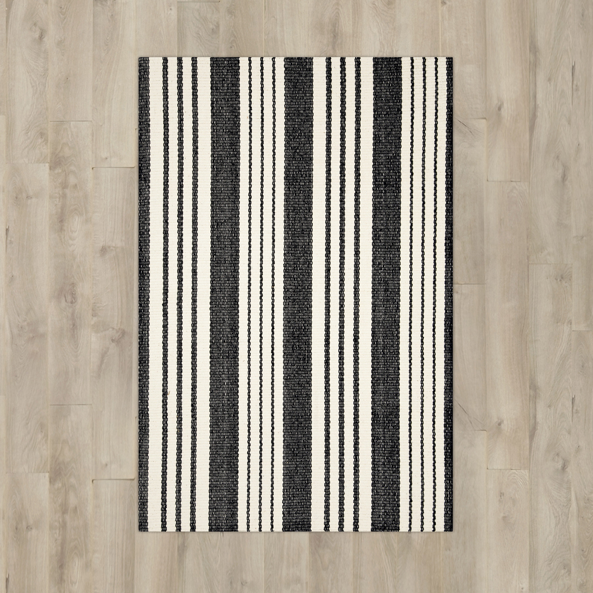 August Grove Ollie Hand Woven Black Area Rug & Reviews Wayfair