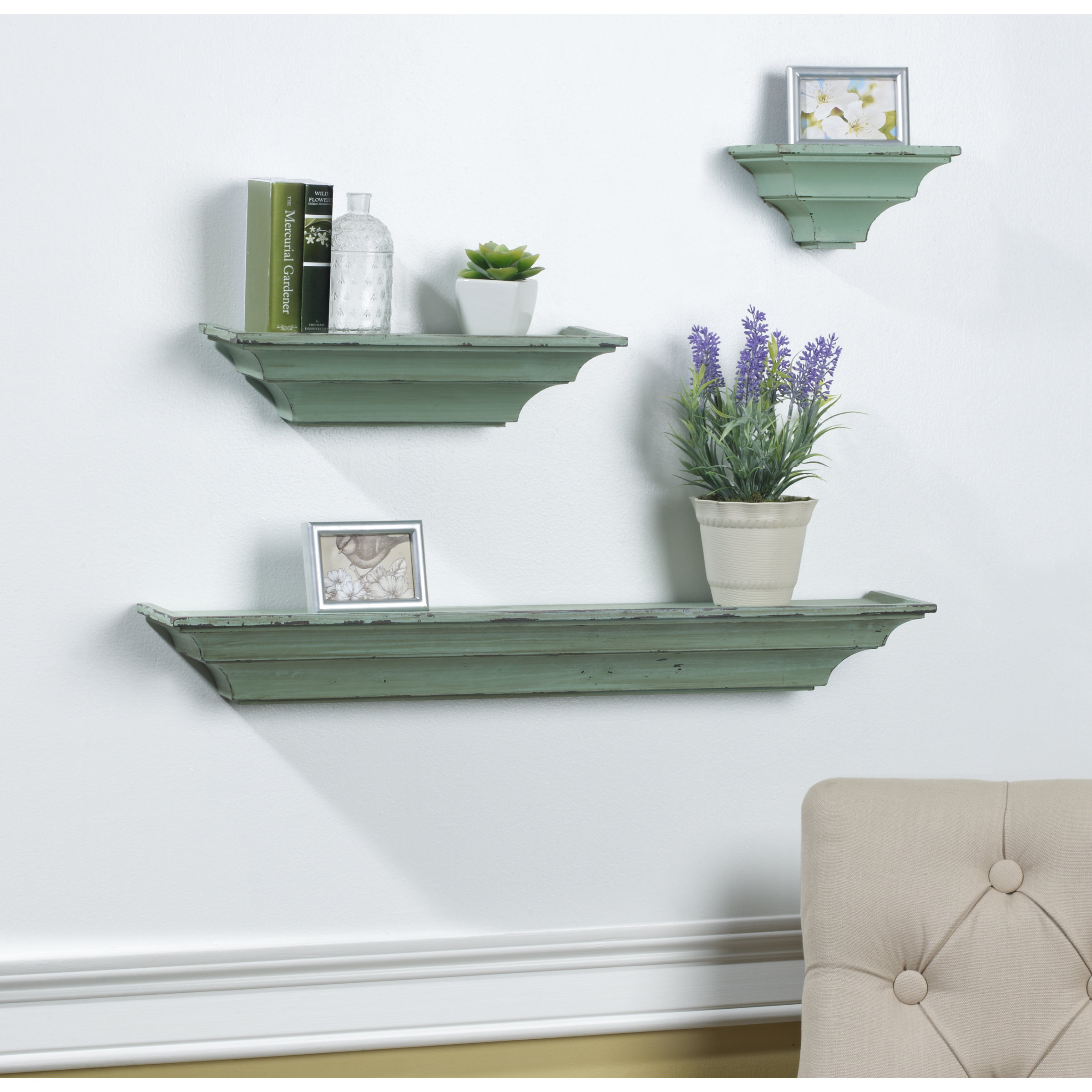 August Grove 3 Piece Floating Shelf Set & Reviews Wayfair
