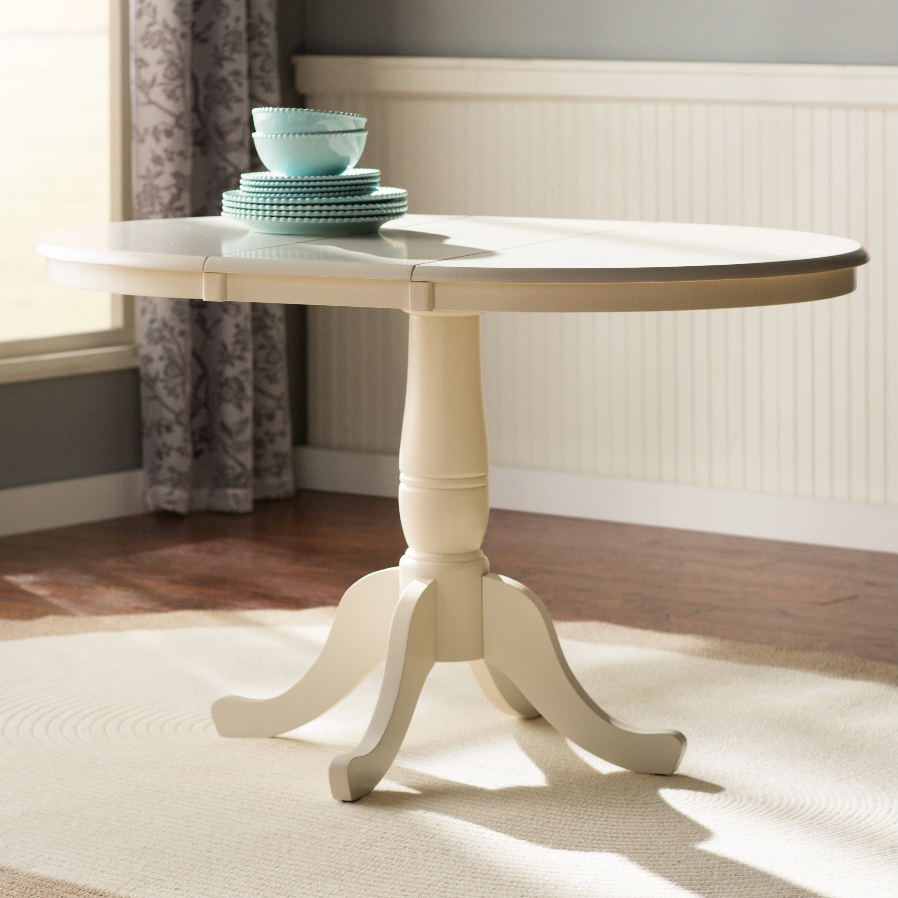 August Grove 36" Extendable Round Pedestal Dining Table & Reviews Wayfair
