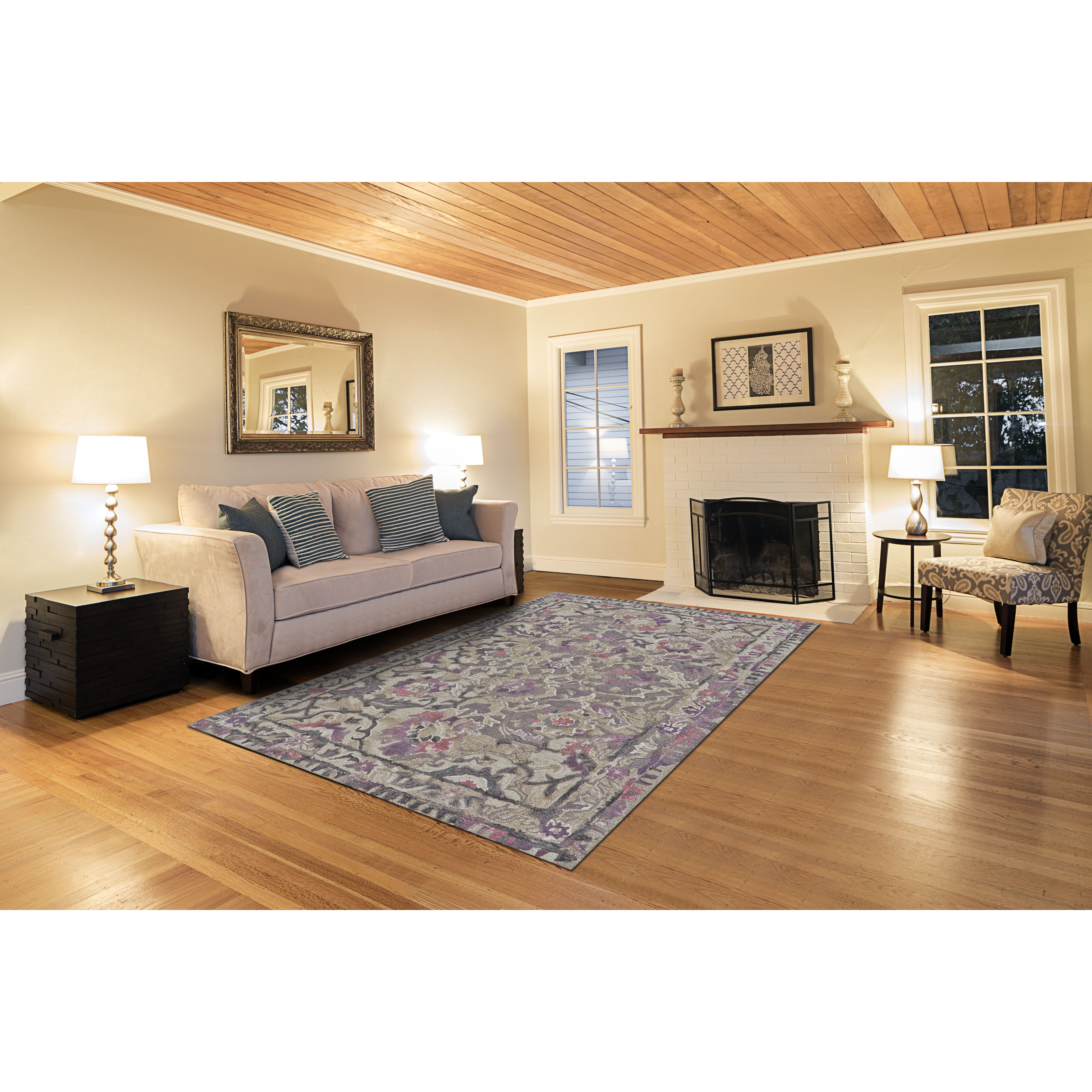 One Allium Way Harrison Hand Tufted Wisteria Area Rug & Reviews | Wayfair