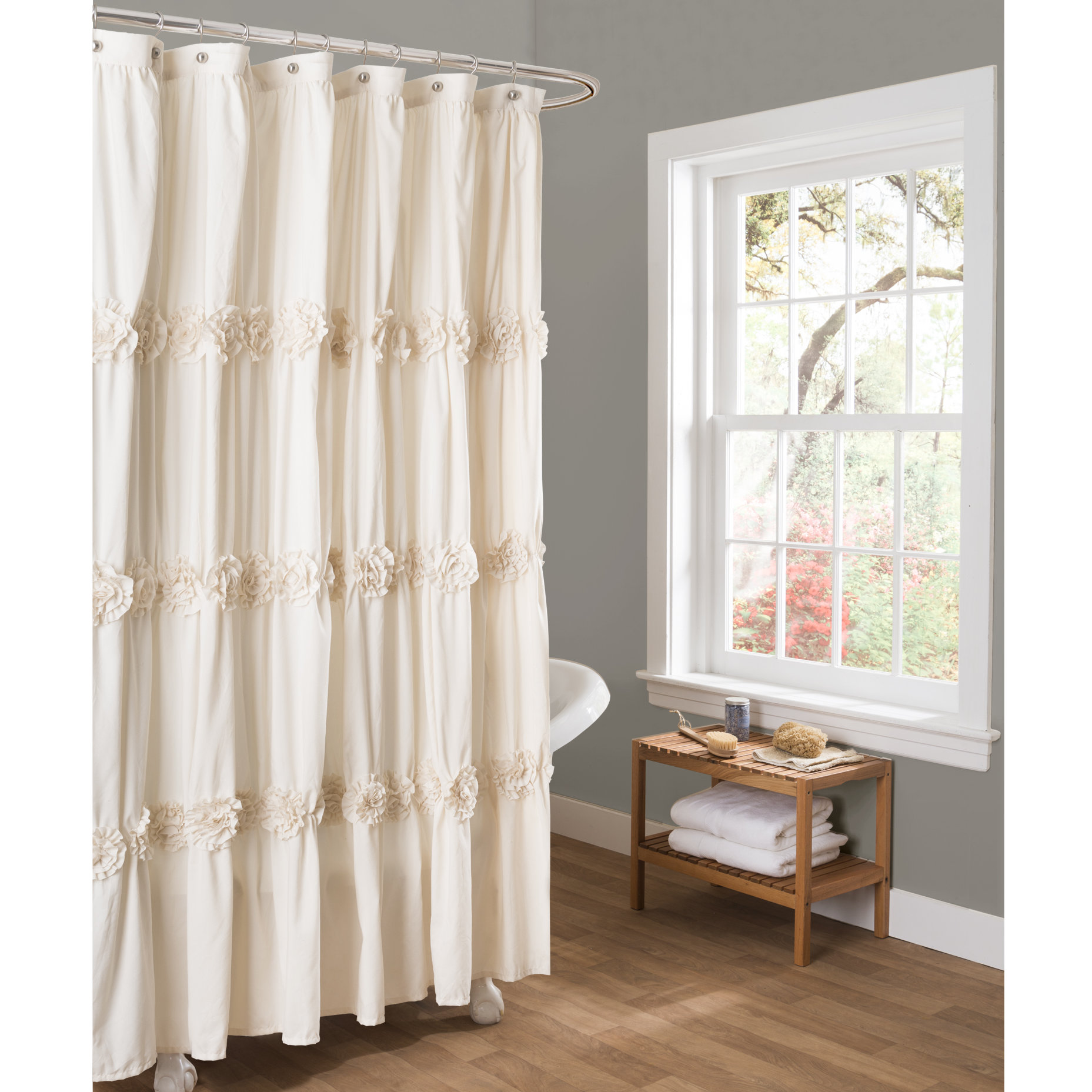 One Allium Way Victoria Lily Shower Curtain & Reviews Wayfair