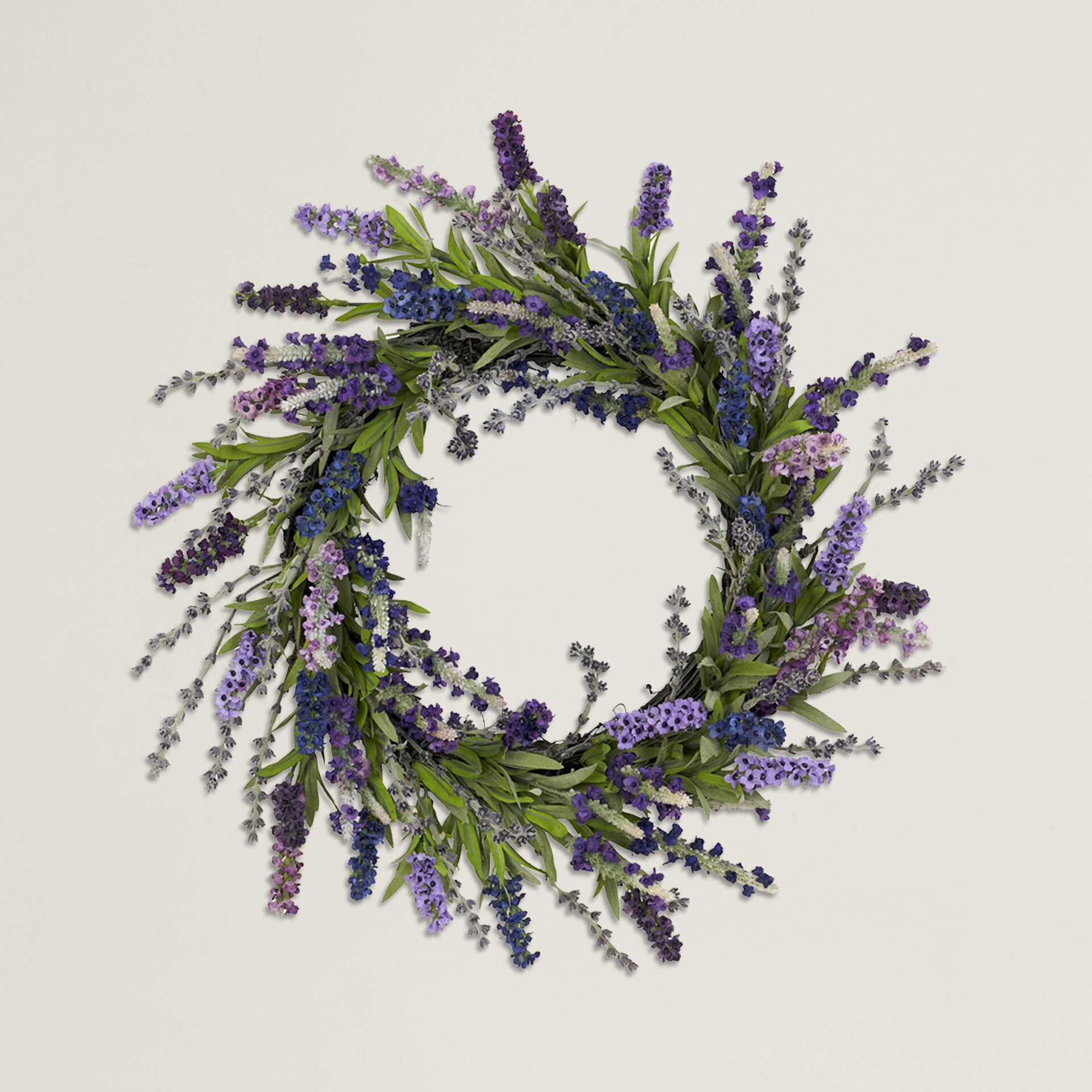 One Allium Way Luna 20 Faux Lavender Wreath & Reviews | Wayfair