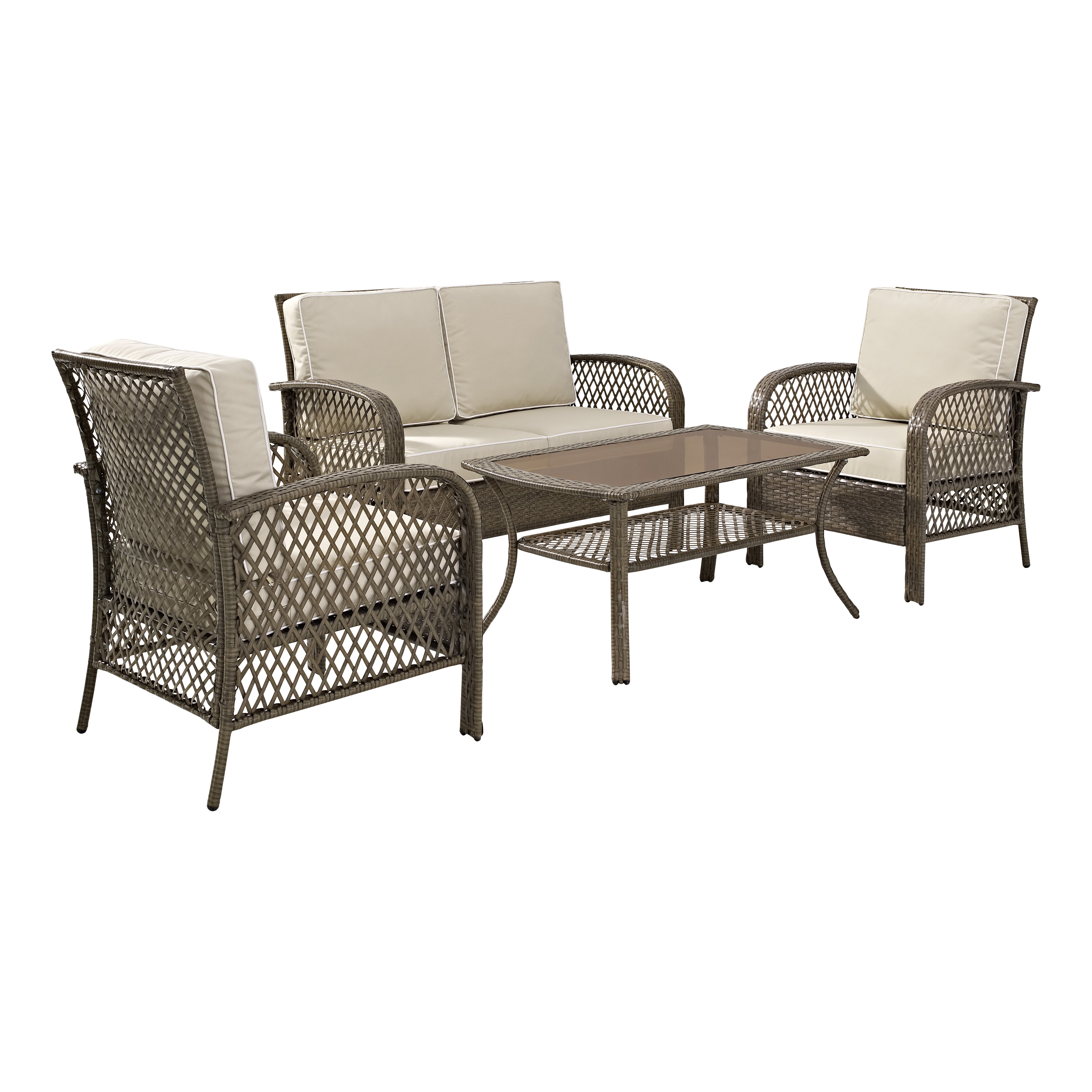 Beachcrest Home Niceville 4 Piece Deep Seating Group With Cushion And Reviews Wayfair 4642