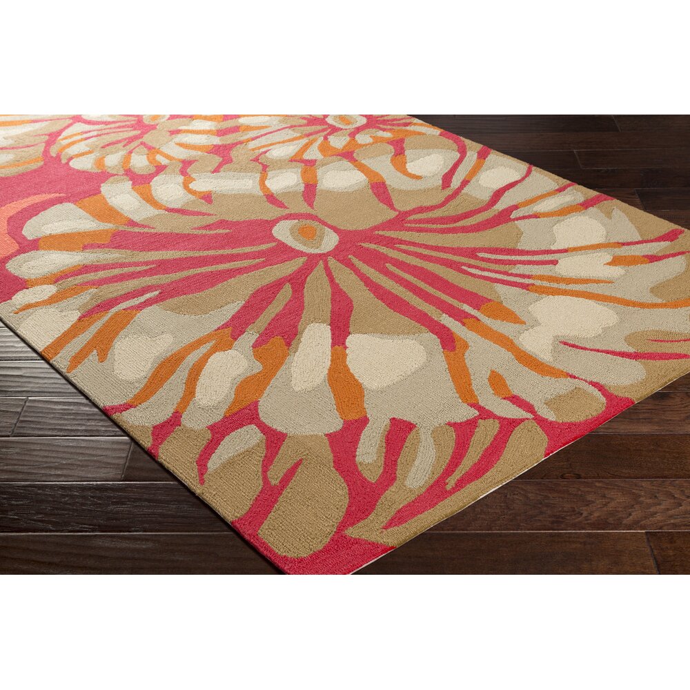 Beachcrest Home Surfside Hot Pink/Burnt Orange Area Rug & Reviews Wayfair