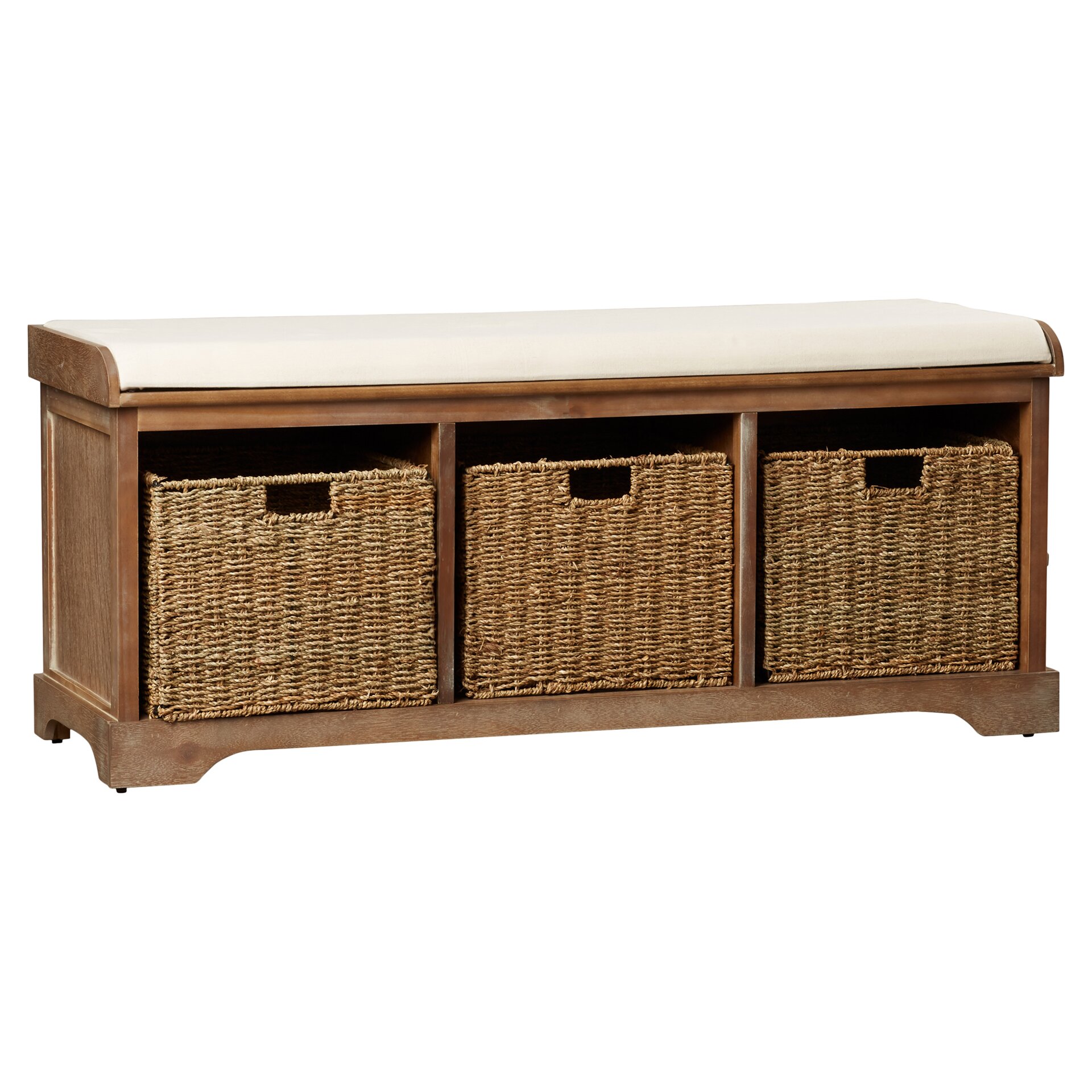 Beachcrest Home Seminole Wood Storage Hallway Bench