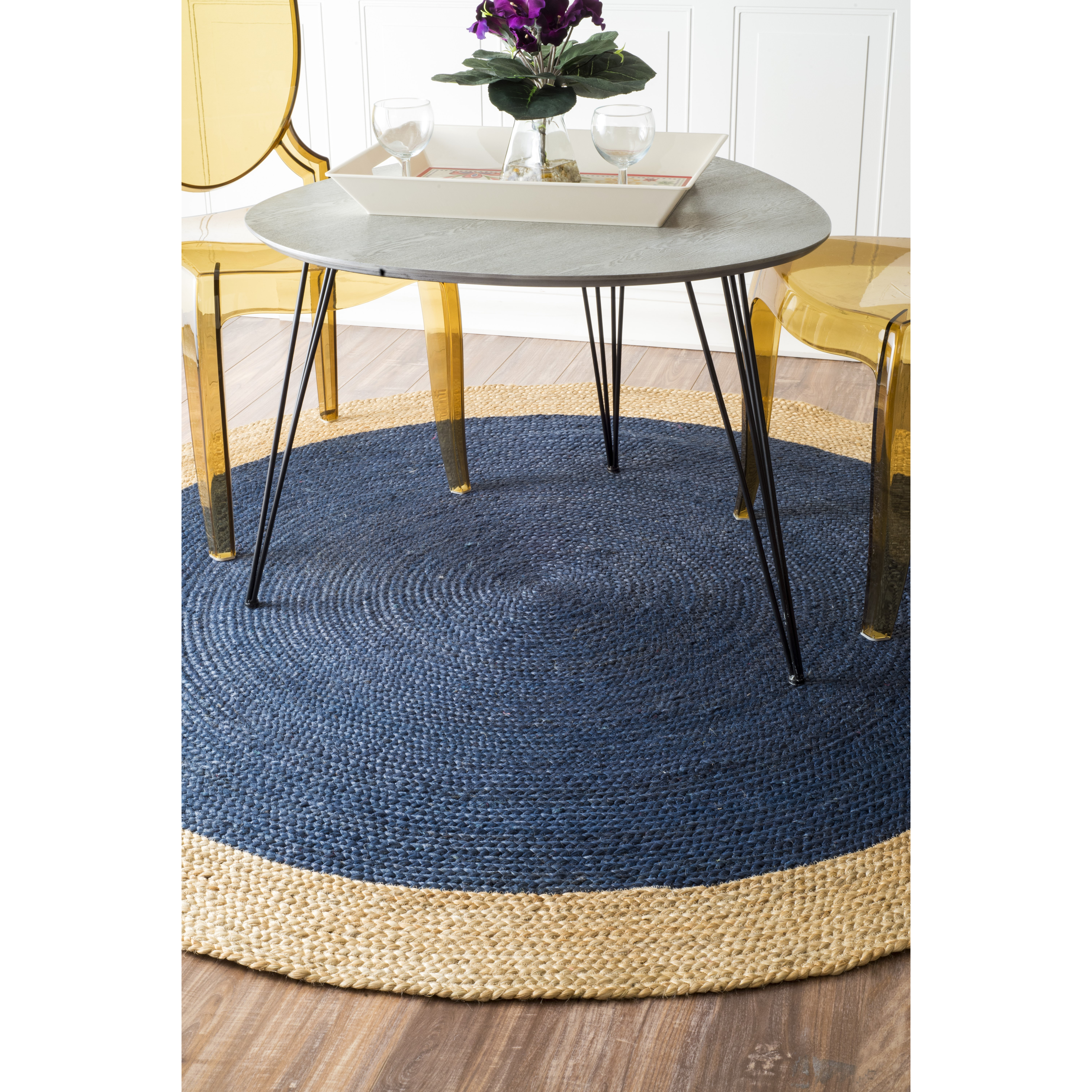 Beachcrest Home Edgehill HandWoven Blue Area Rug & Reviews Wayfair