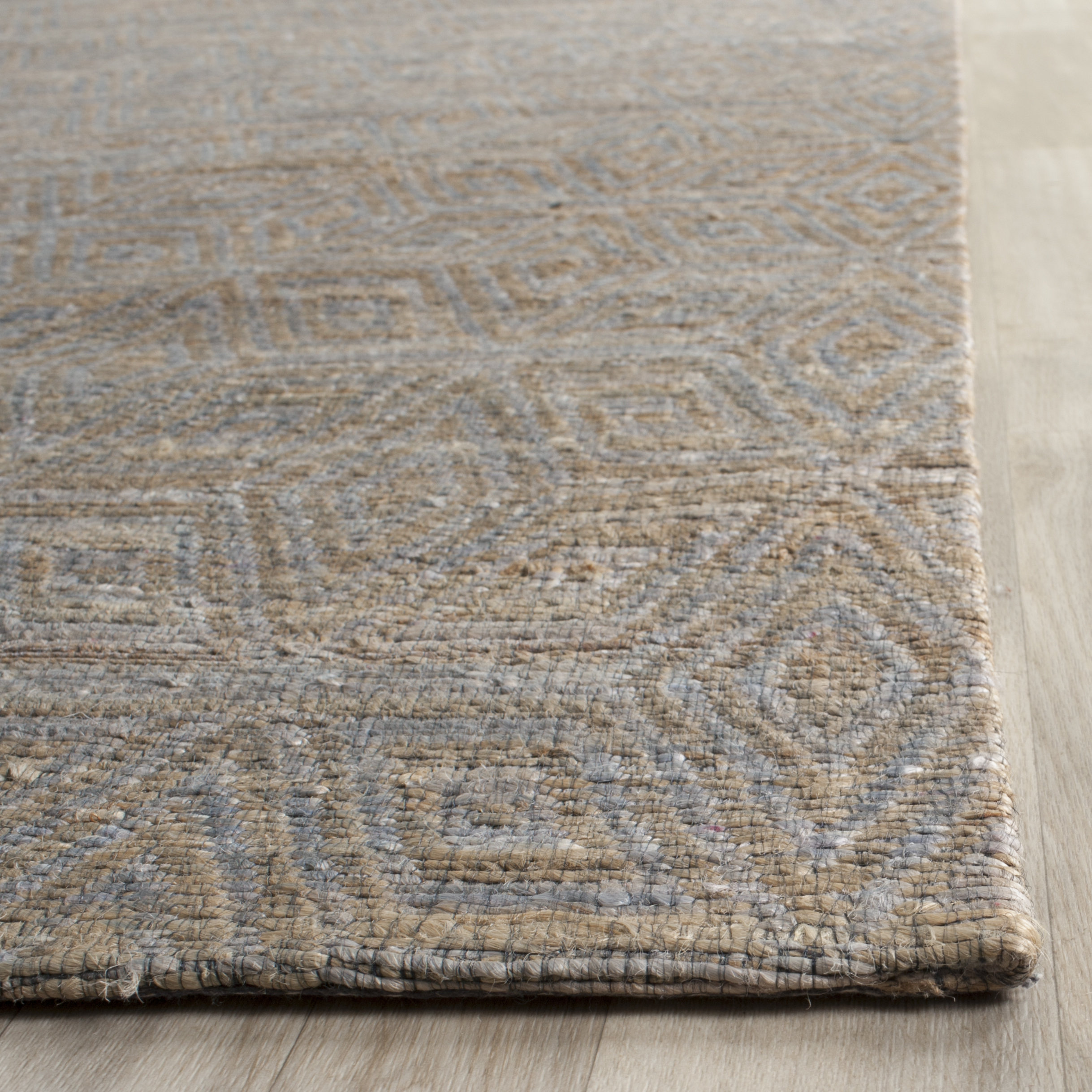 Beachcrest Home Lonie Handwoven Gray/Sand Area Rug & Reviews Wayfair