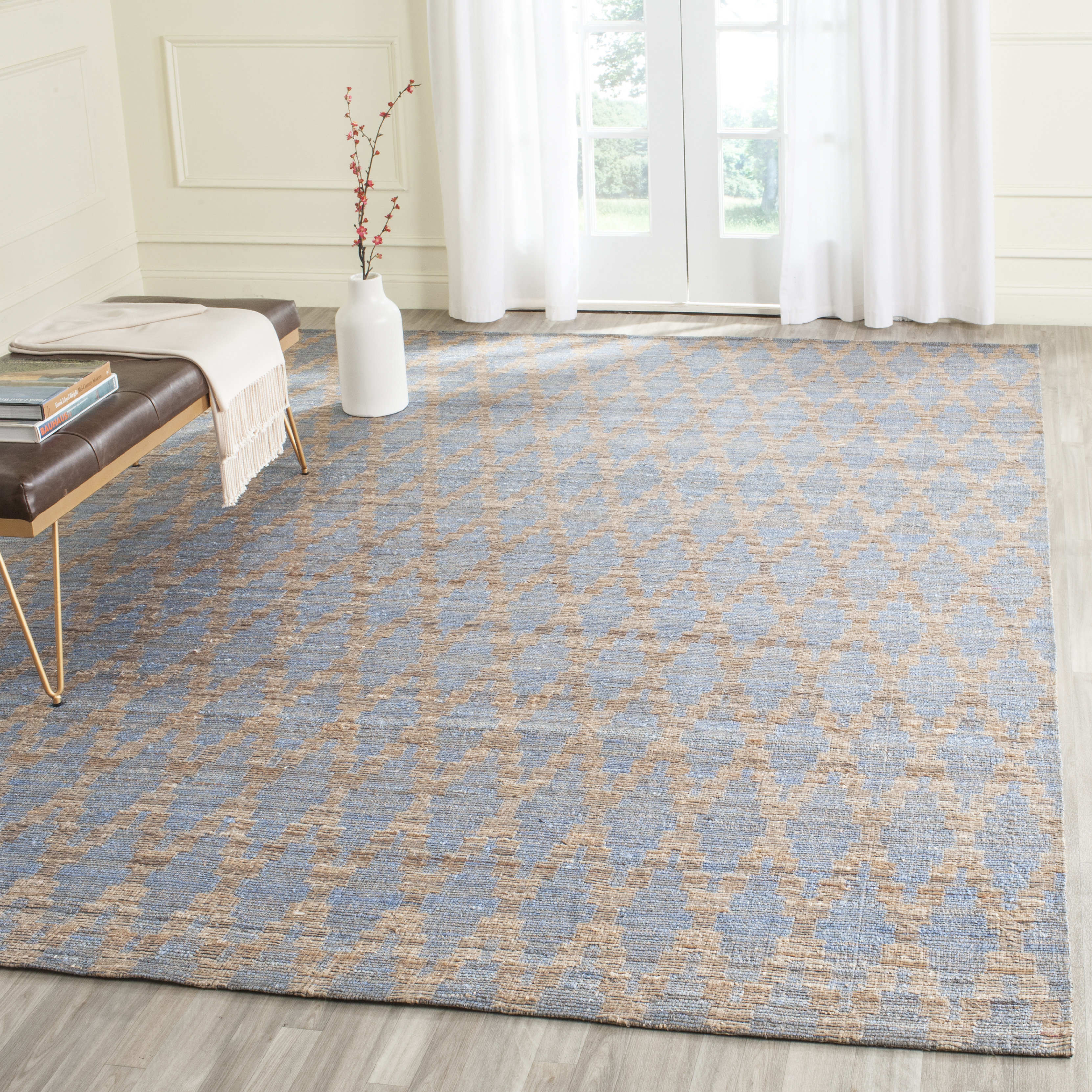 Beachcrest Home Meigs Light Blue/Gold Area Rug & Reviews Wayfair