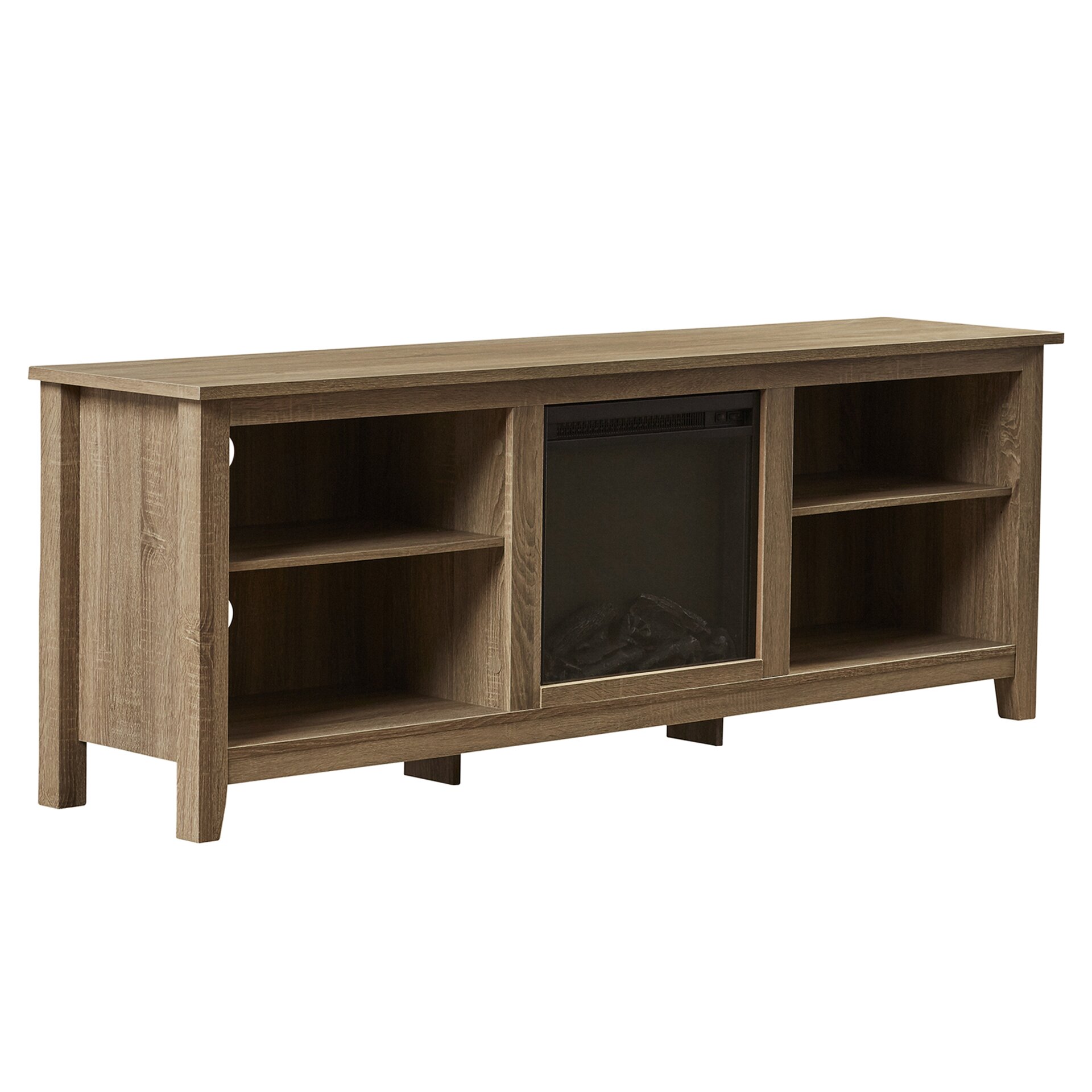 Beachcrest Home Sunbury TV Stand with Electric Fireplace ...