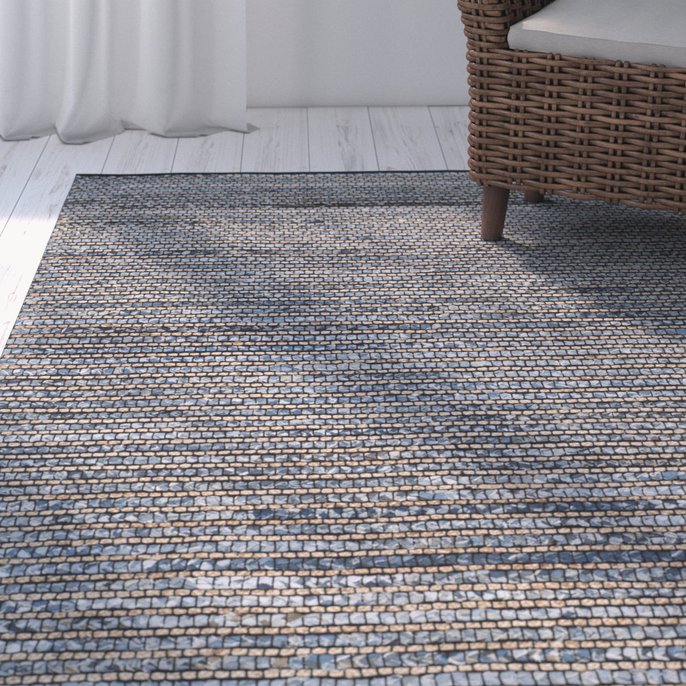 Beachcrest Home Littleton Dark Blue & Tan Area Rug & Reviews Wayfair.ca