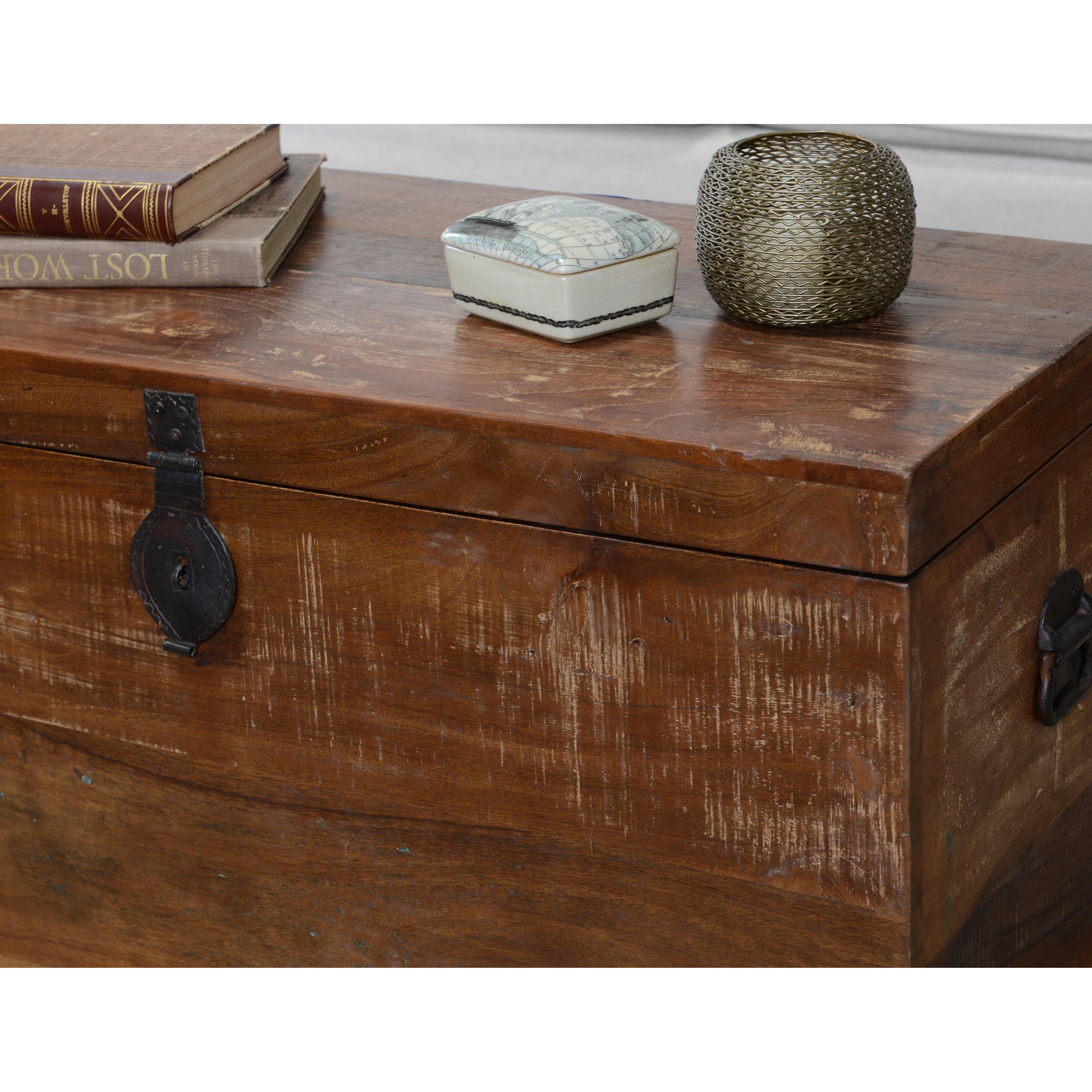 Loon Peak Elk River Large Recycled Wood Box Wayfair