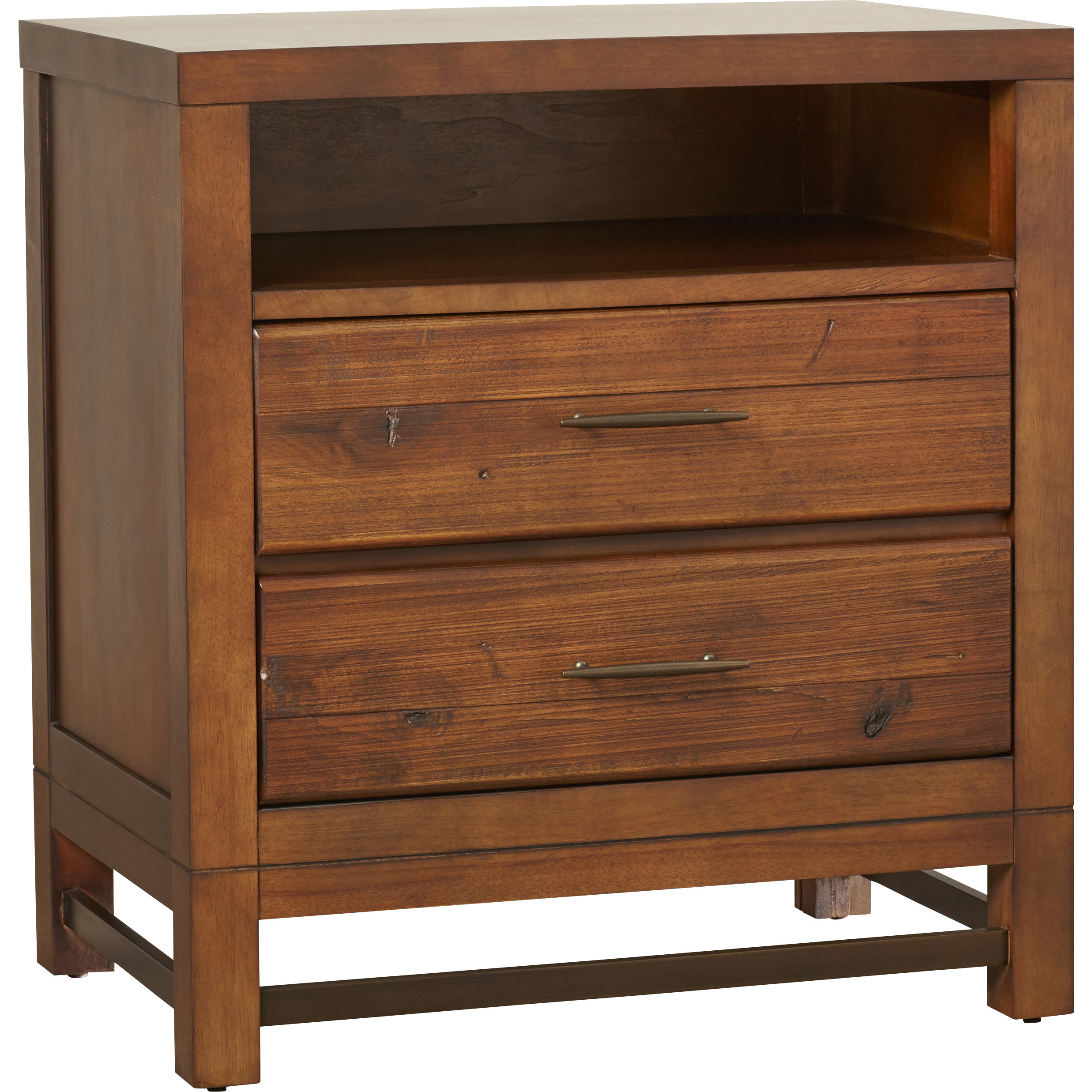 Loon Peak Blue Spruce 2 Drawer Nightstand & Reviews Wayfair