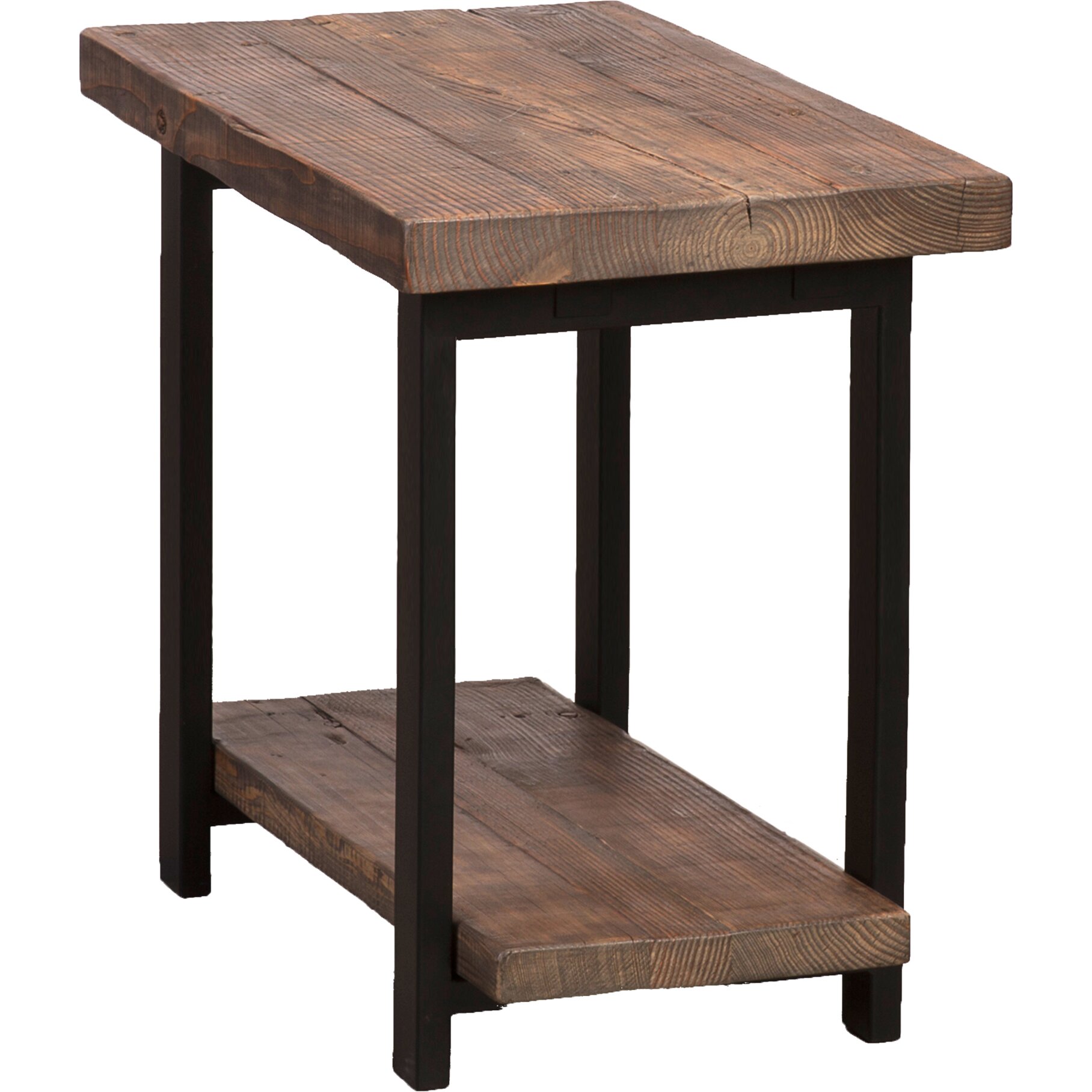 Loon Peak Somers Reclaimed Wood/Metal End Table & Reviews Wayfair