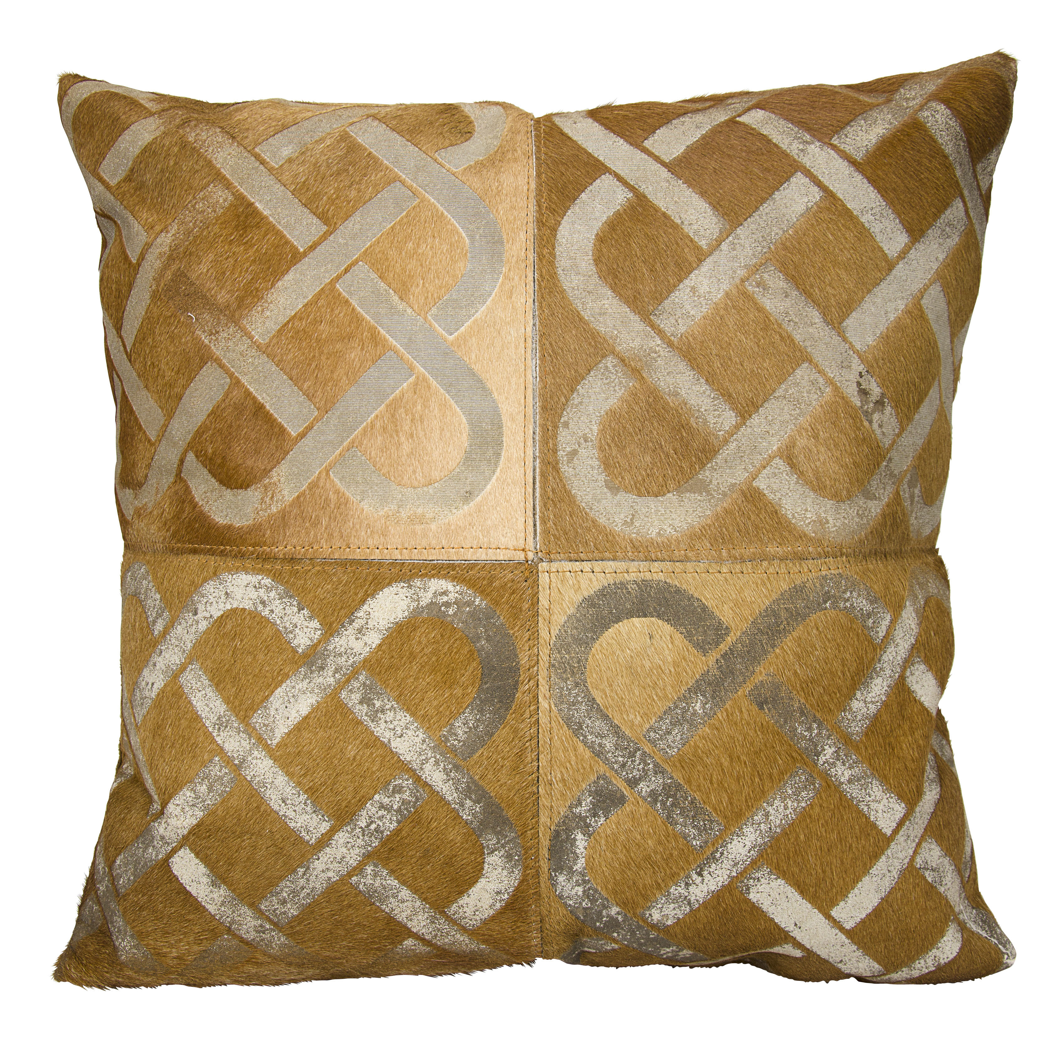 Trent Austin Design Agate Infinity Square Leather Throw Pillow Wayfair