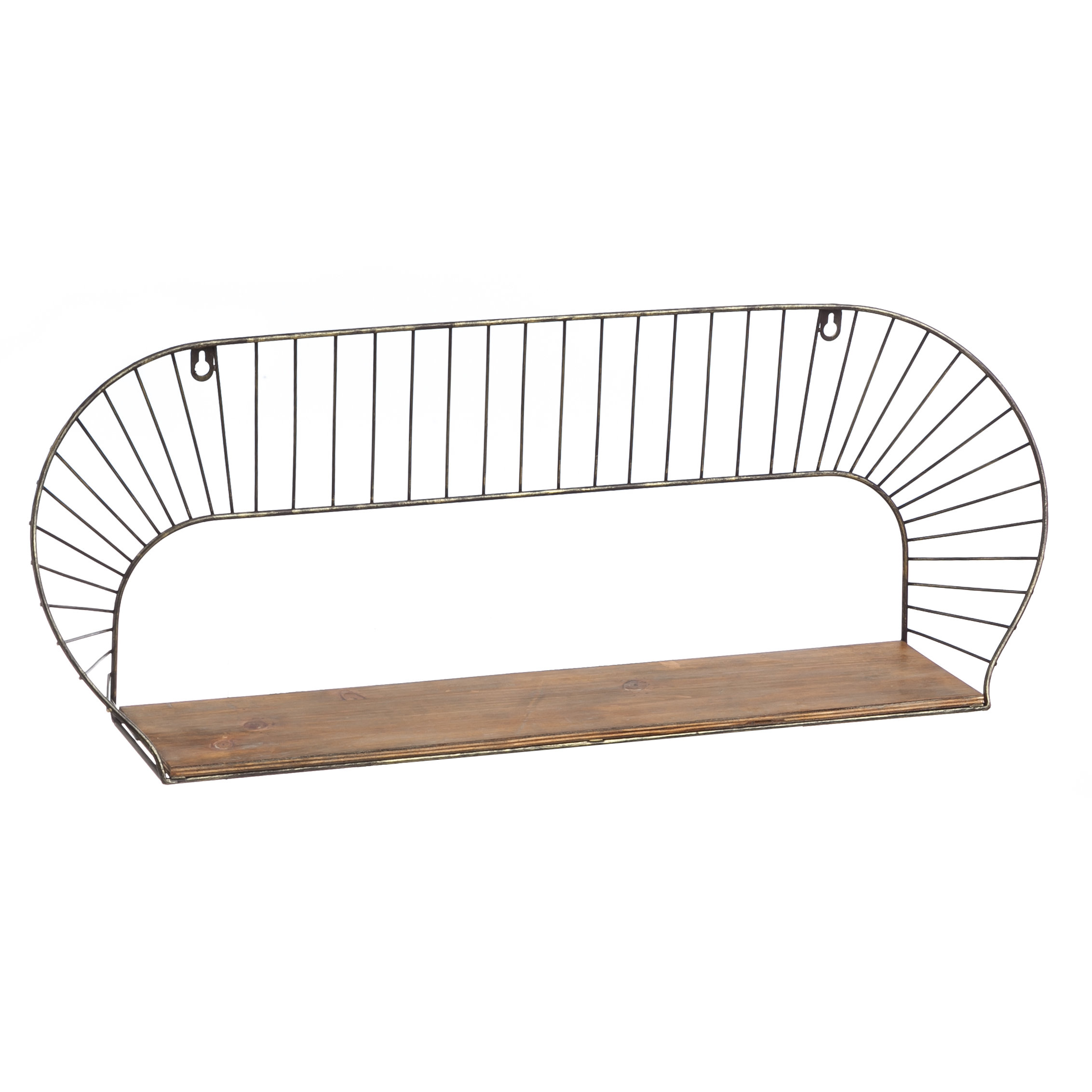 Trent Austin Design 3 Piece Metal and Wood Wall Shelf Set & Reviews