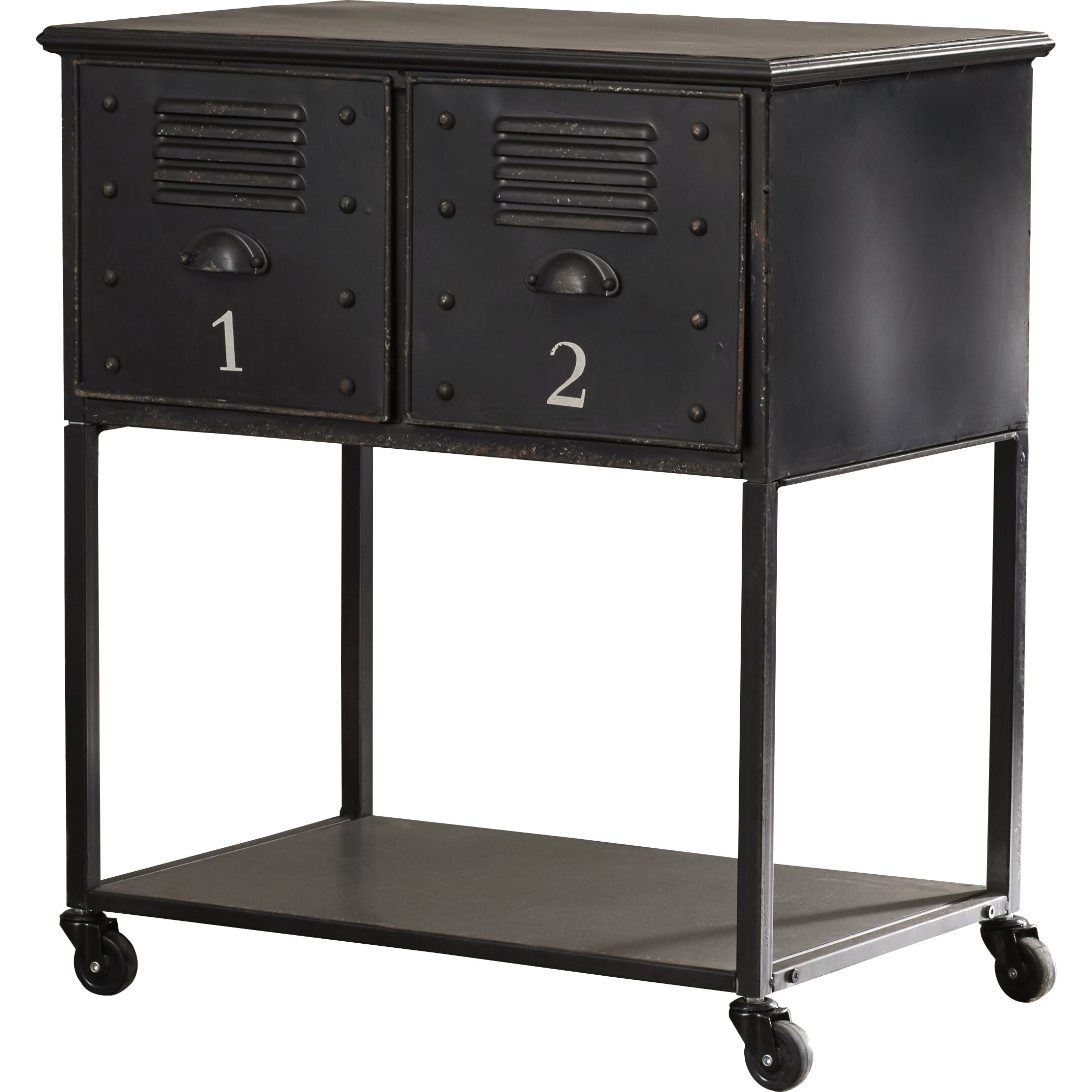 Trent Austin Design Alastor Rolling Cart Table with 2 Drawers & Reviews ...