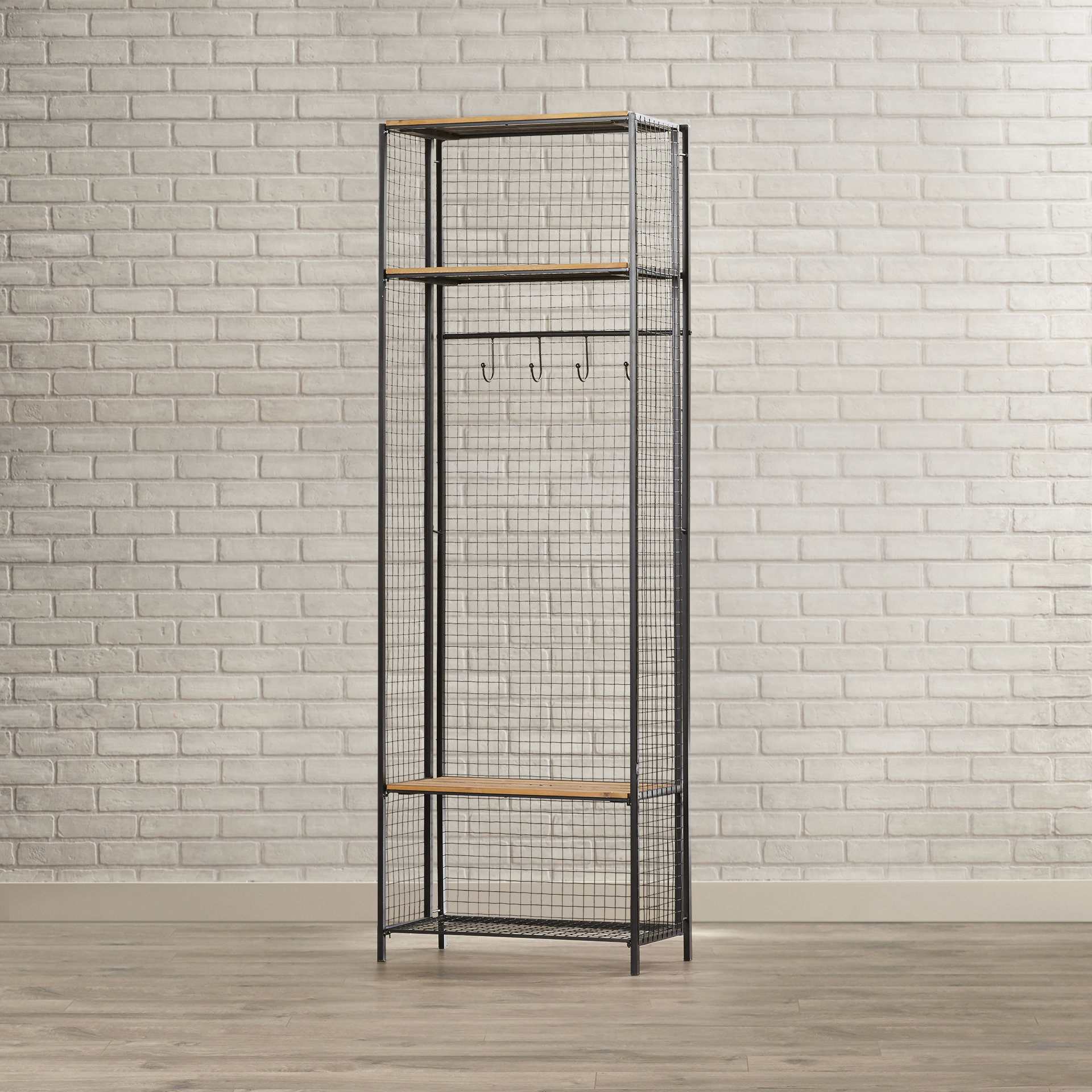 Trent Austin Design Grid Metal/Wood Locker Coat Rack & Reviews Wayfair