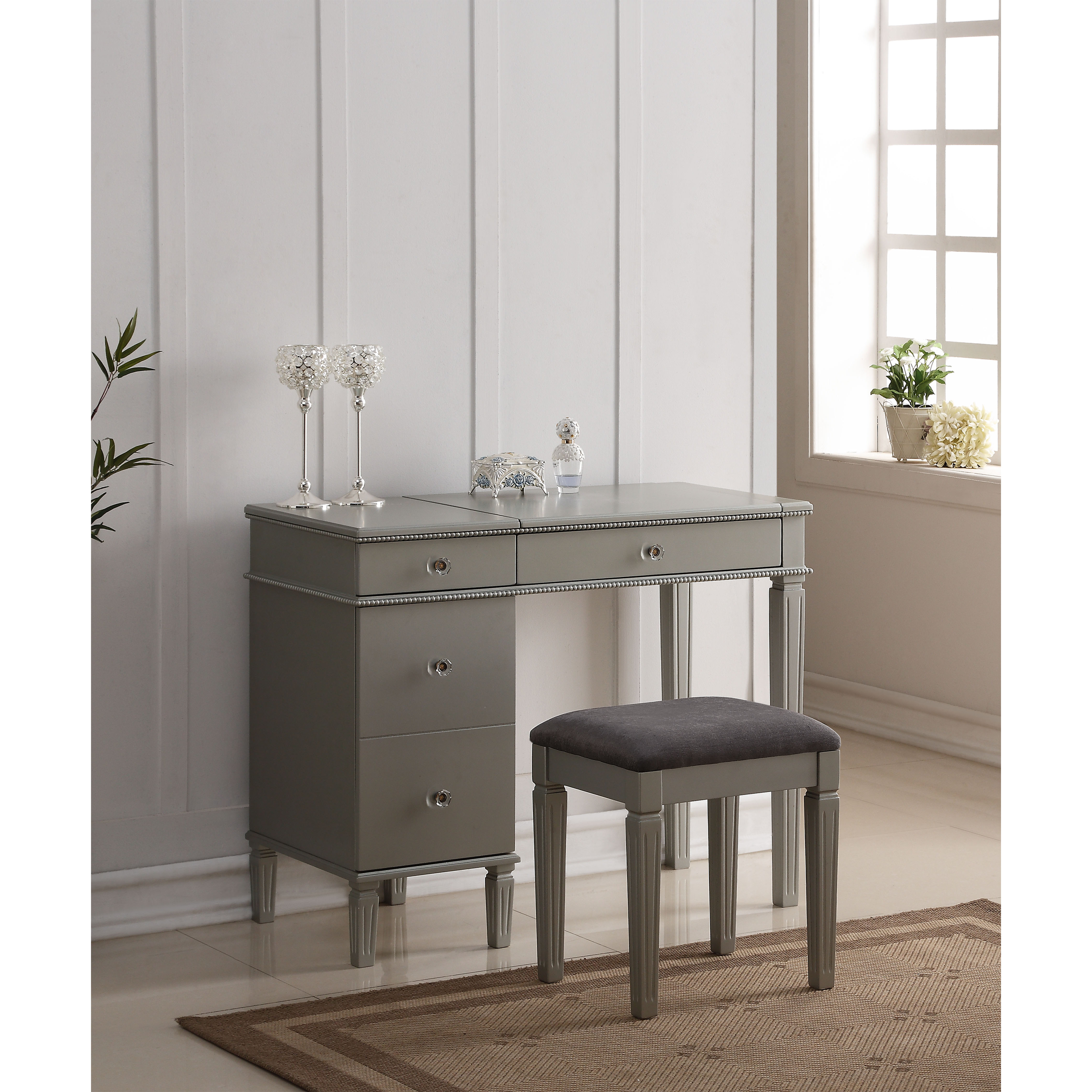 House of Hampton 2 Piece Vanity Set with Mirror & Reviews Wayfair