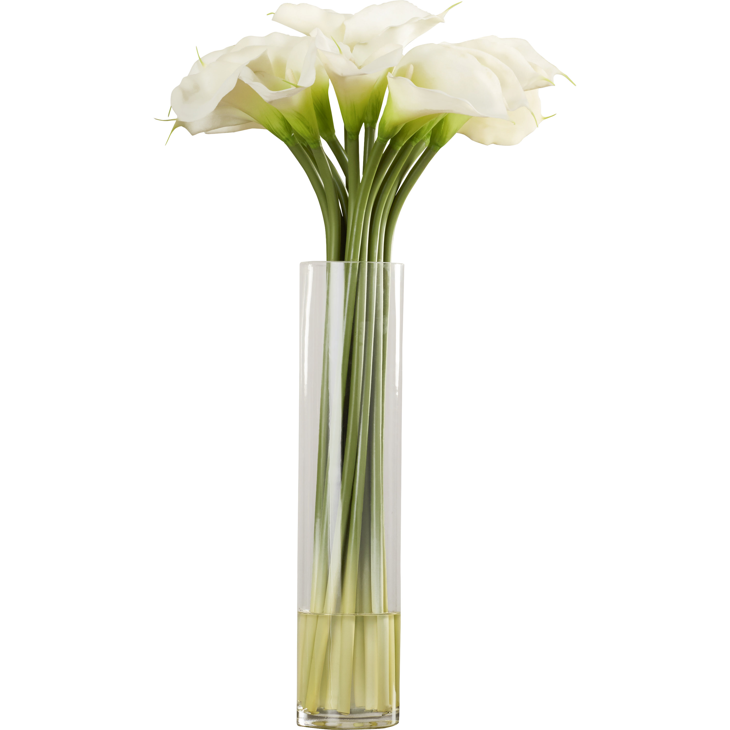 House of Hampton Calla Lily in Cylinder Silk Flower Arrangemen