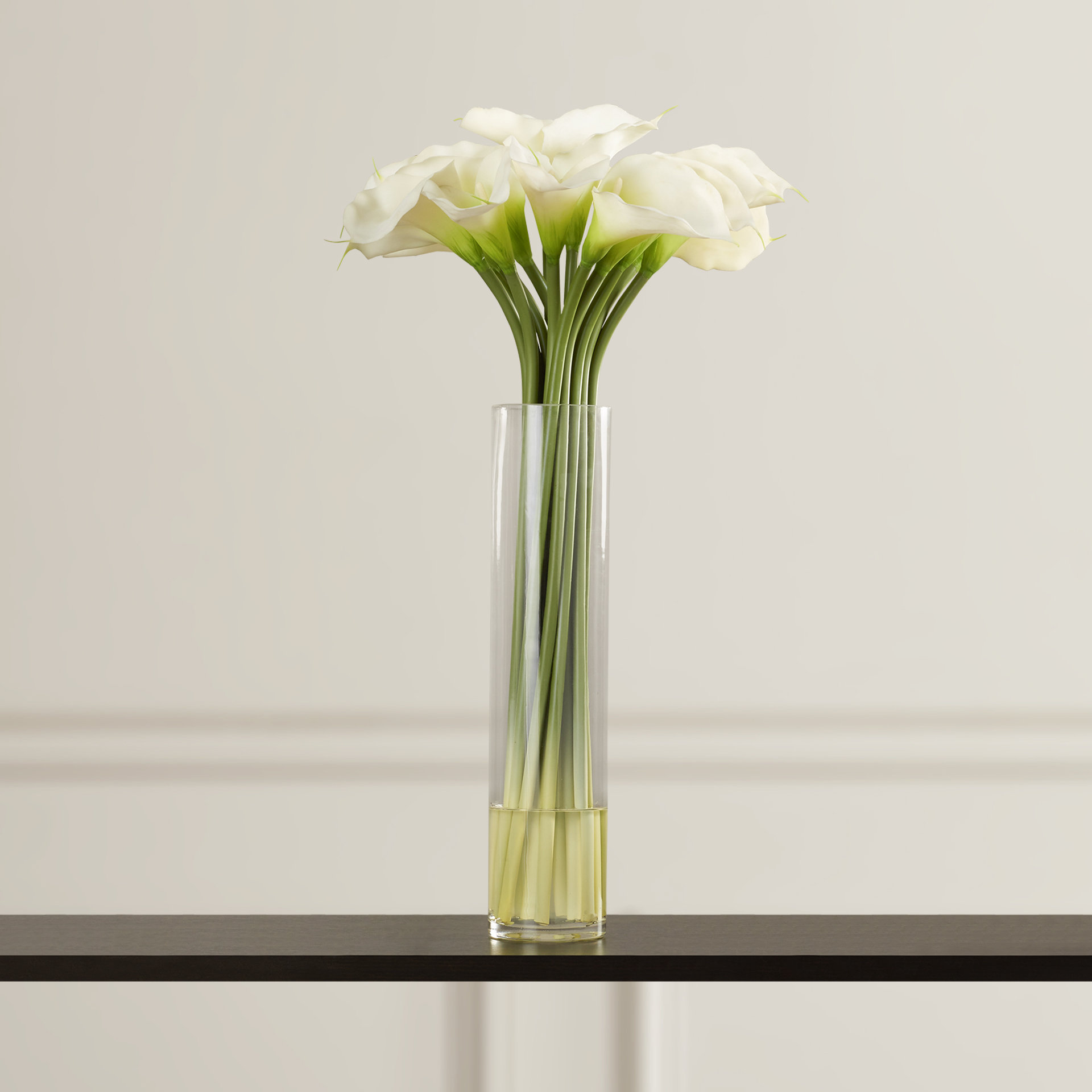 House of Hampton Calla Lily in Cylinder Silk Flower Arrangemen