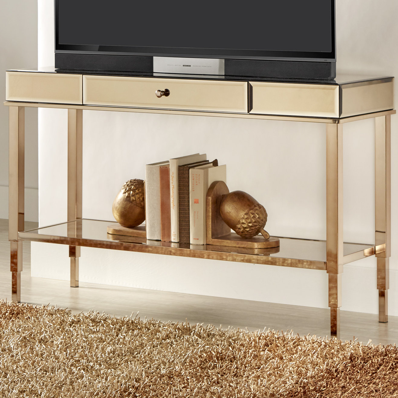House of Hampton Banford Mirrored Console Table Wayfair