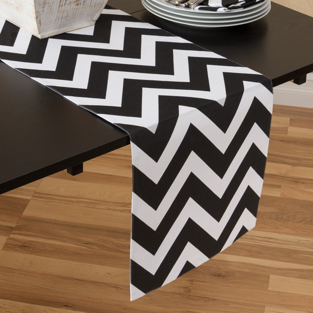 Linen Tablecloth Chevron Table Runner & Reviews Wayfair