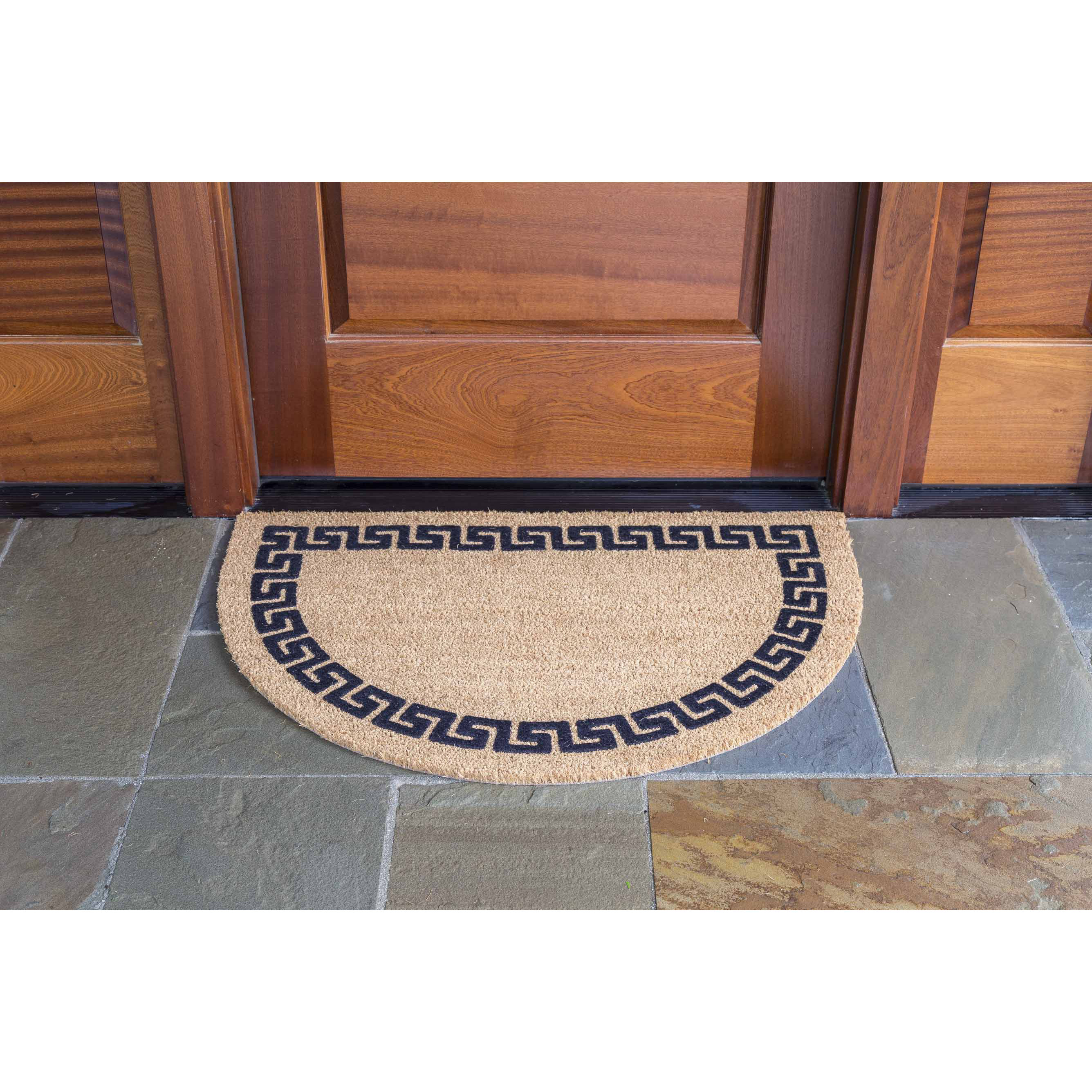 US Cocoa Mat DeCoir Half Round Greek Key Doormat & Reviews Wayfair
