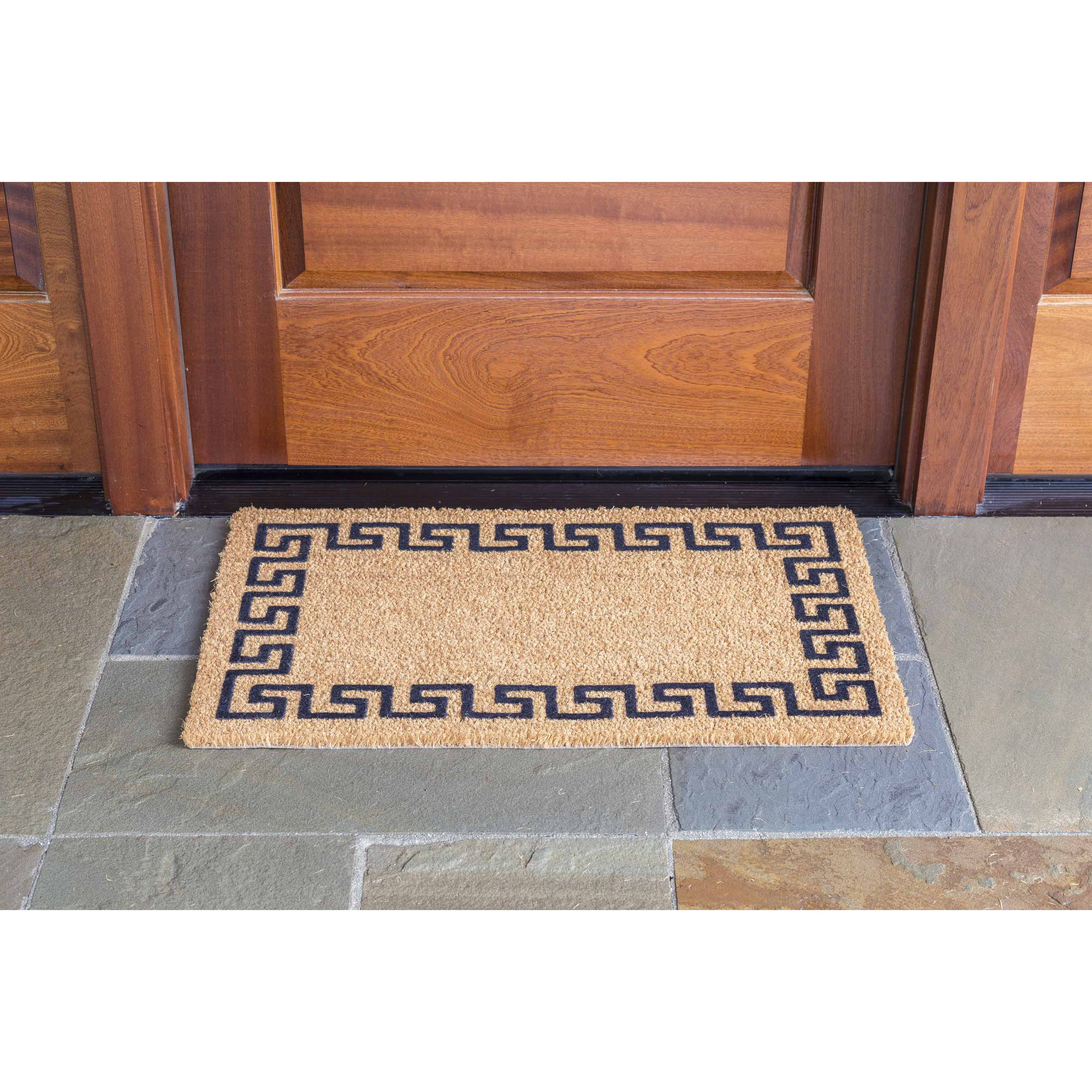 US Cocoa Mat DeCoir Greek Key Doormat Wayfair