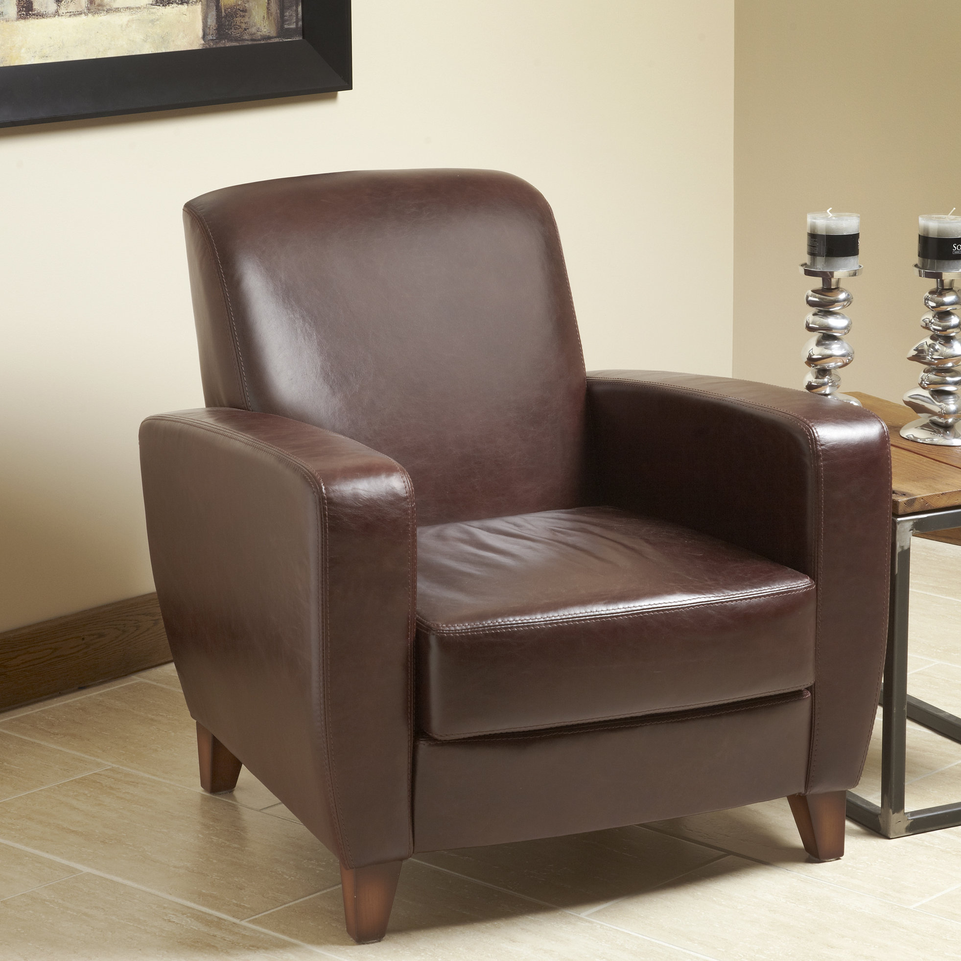 Lind Furniture Modavi Top Grain Leather Club Chair | Wayfair