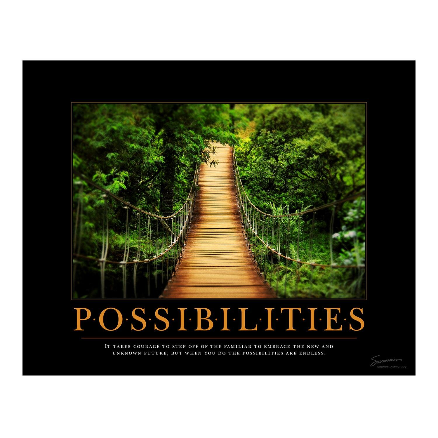 Successories Classic Possibilities Wooden Bridge Motivational ...