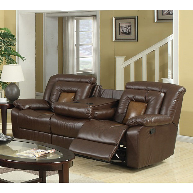 Roundhill Furniture Kmax 2Toned Vinyl Dual Reclining Sofa Wayfair