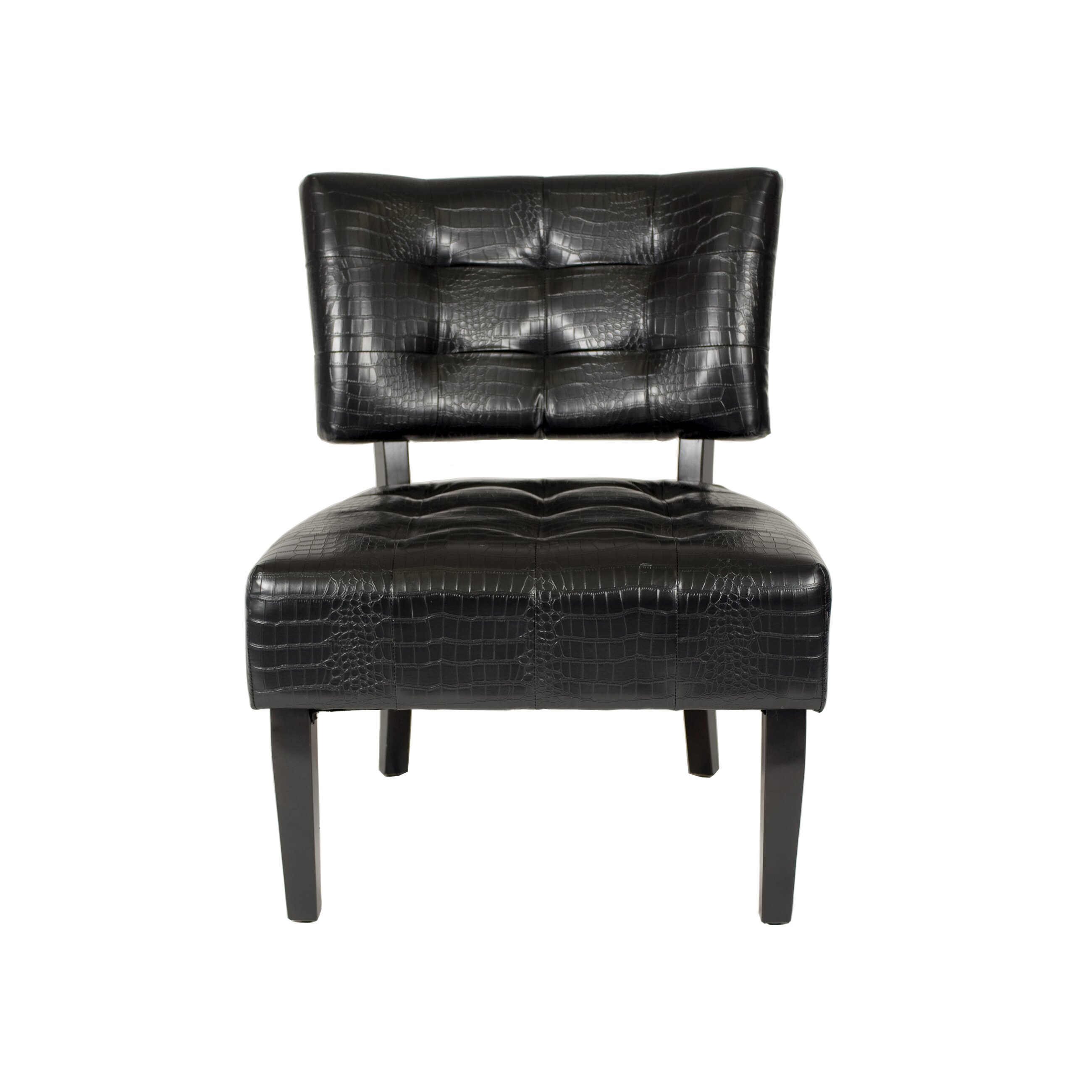 Anjotiya Faux Leather Tufted Accent Chair with Oversized Seating AC002